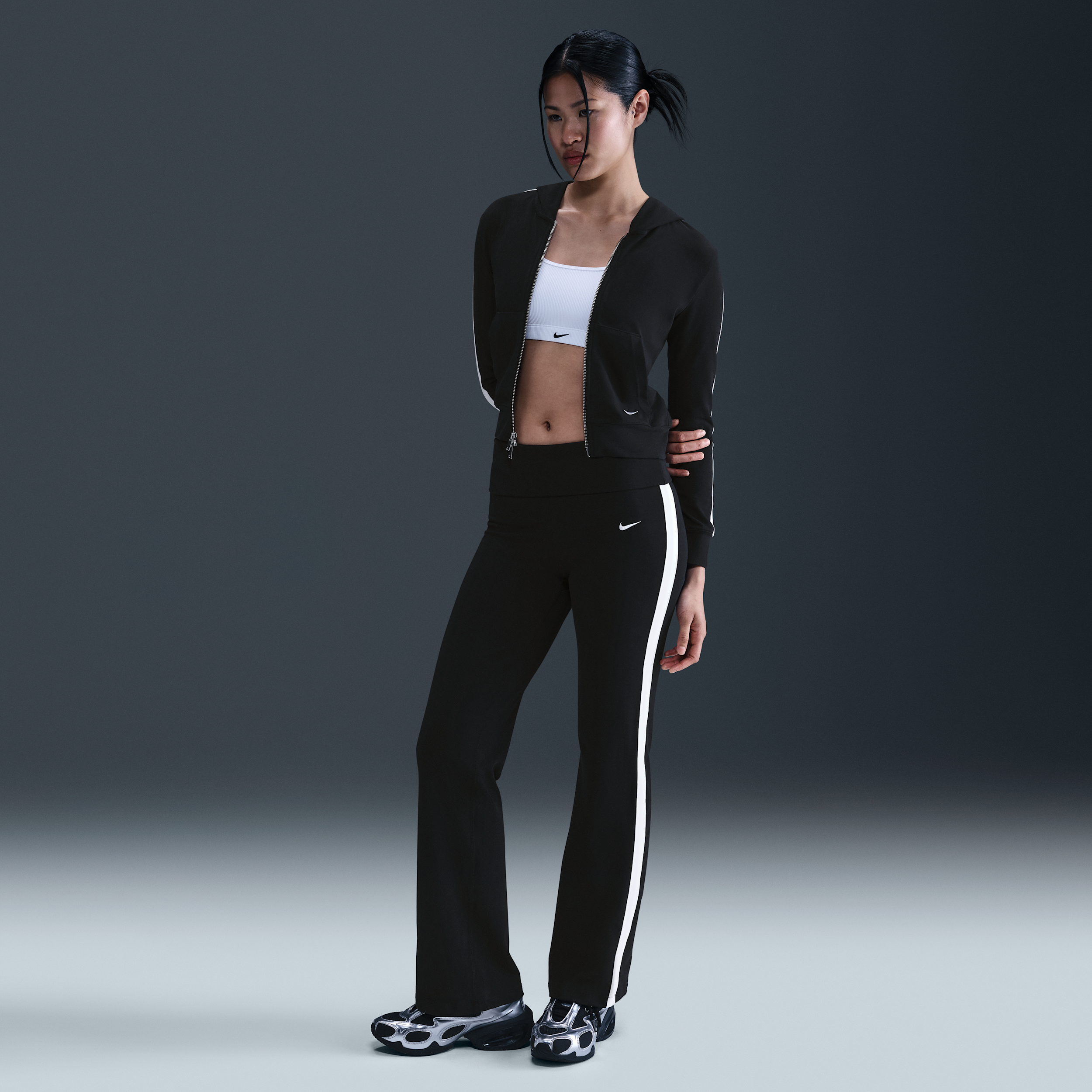 Nike Sportswear damesbroek met hoge taille - Zwart