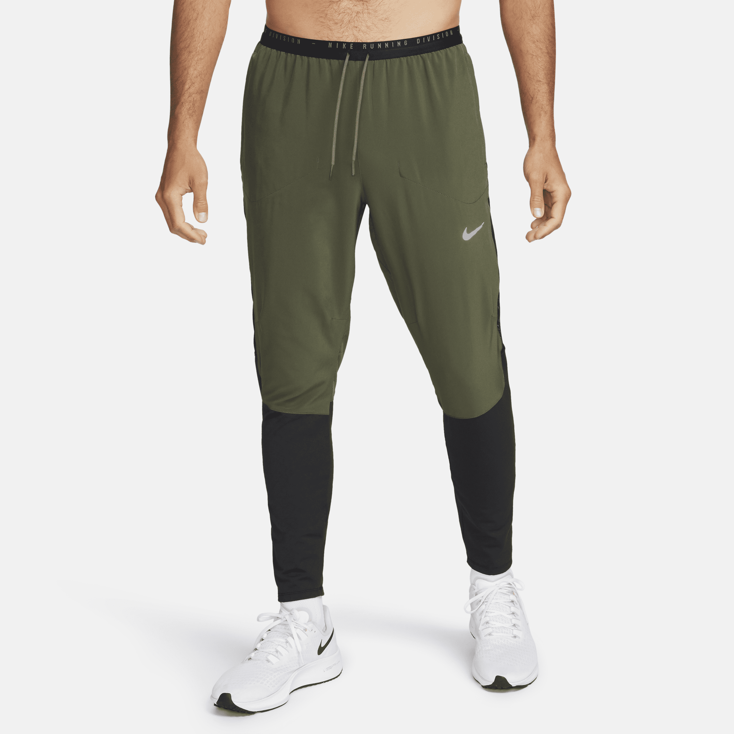 Męskie hybrydowe spodnie do biegania Nike Dri-FIT Run Division Phenom - Zieleń
