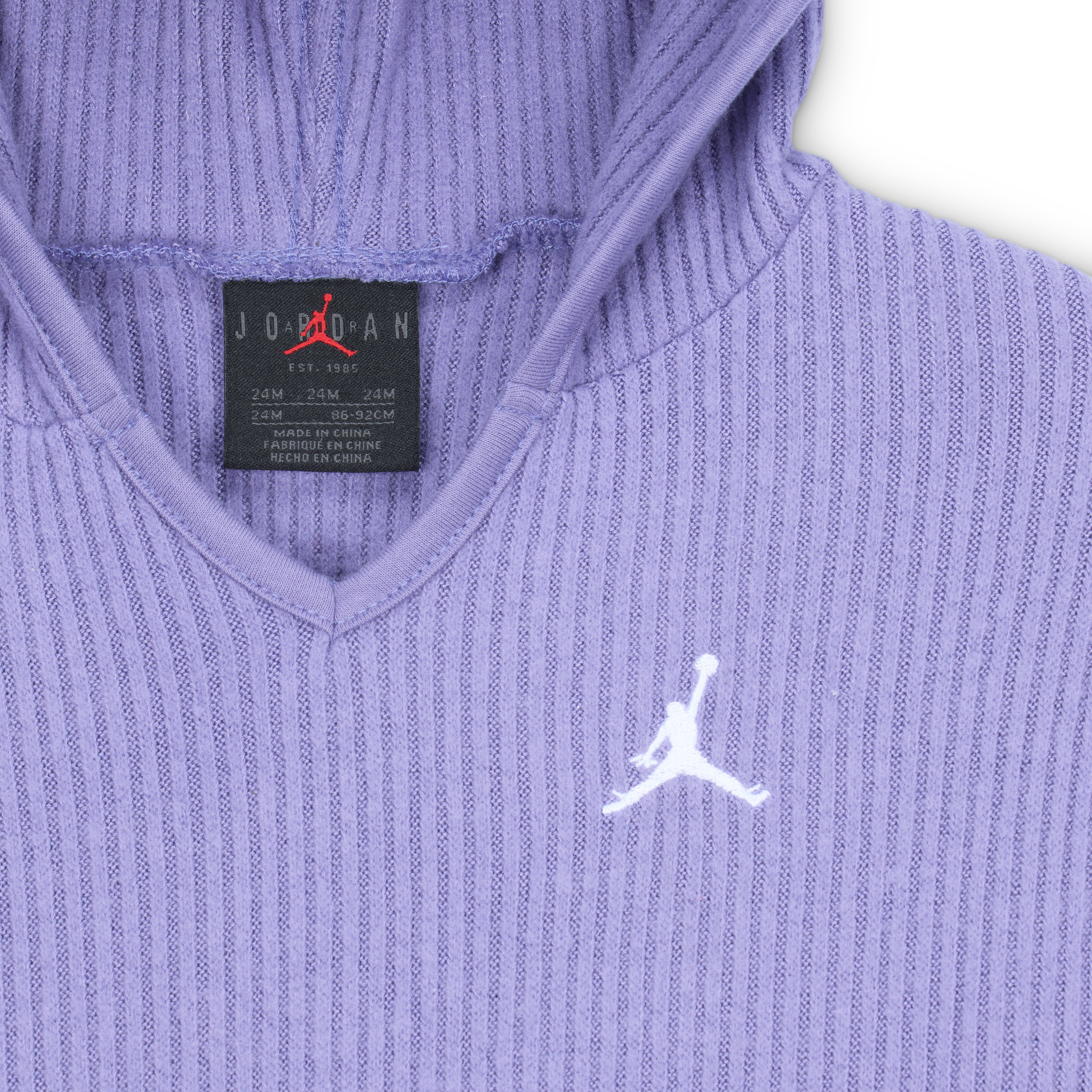 Thumbnail - Jordan Heir To The Crown zweiteiliges Ripp-Pullover-Set (Babys, 12–24 Monate) - Lila