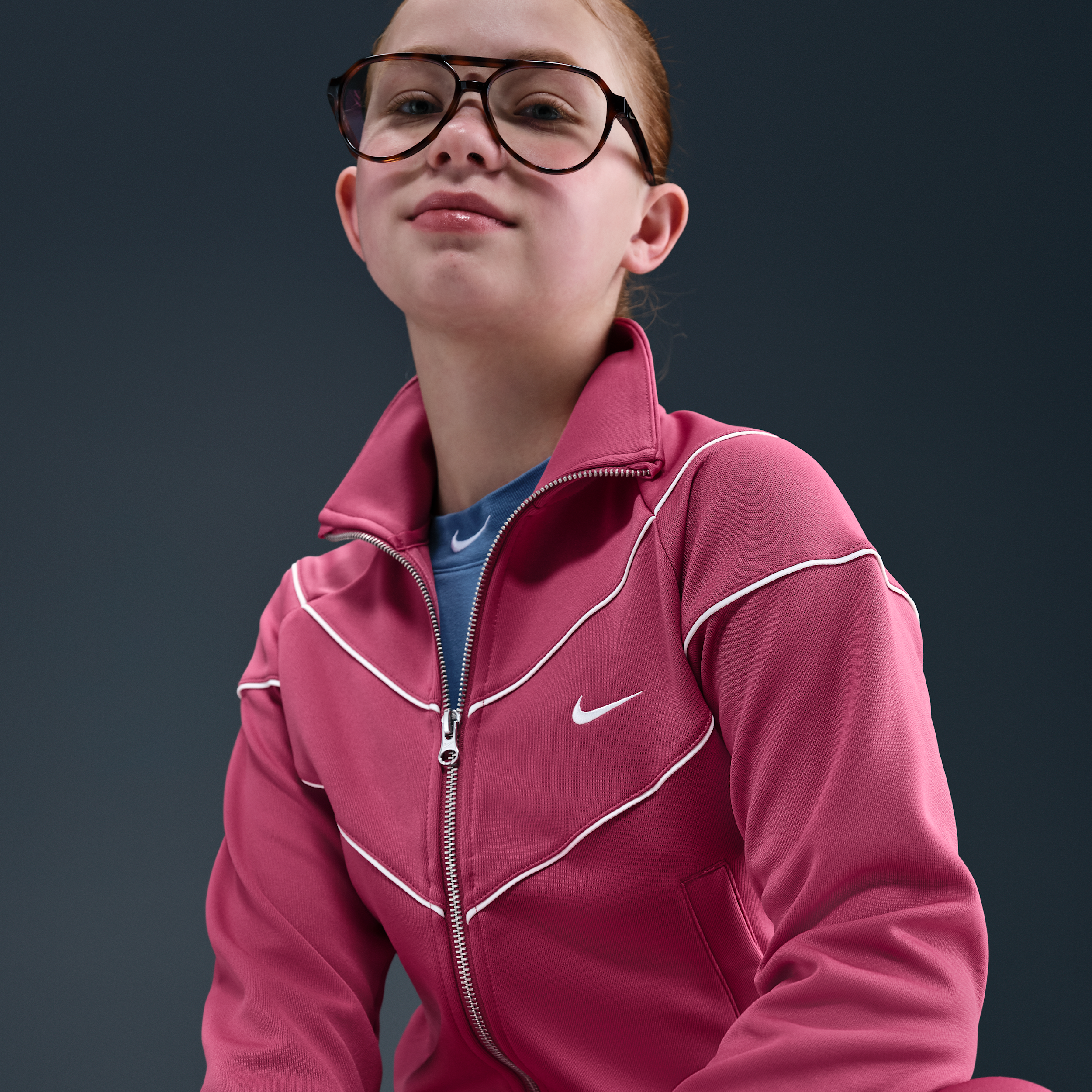 Thumbnail - Nike Sportswear Trainingsjacke aus Strickmaterial (ältere Kinder, Mädchen) - Lila