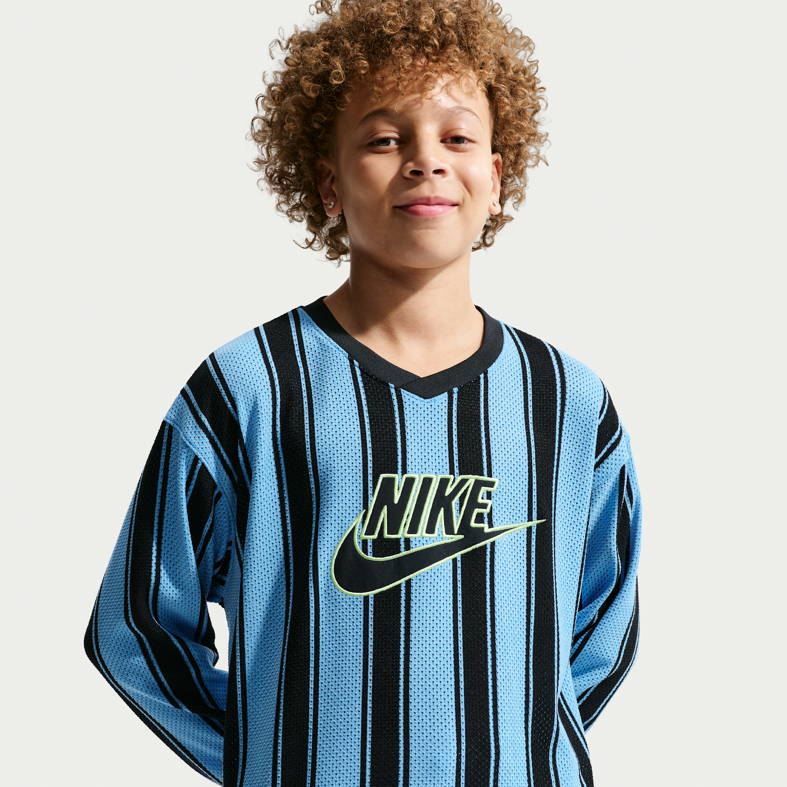Thumbnail - Nike Collection Longsleeve-Mesh-Trikot (ältere Kinder) - Blau