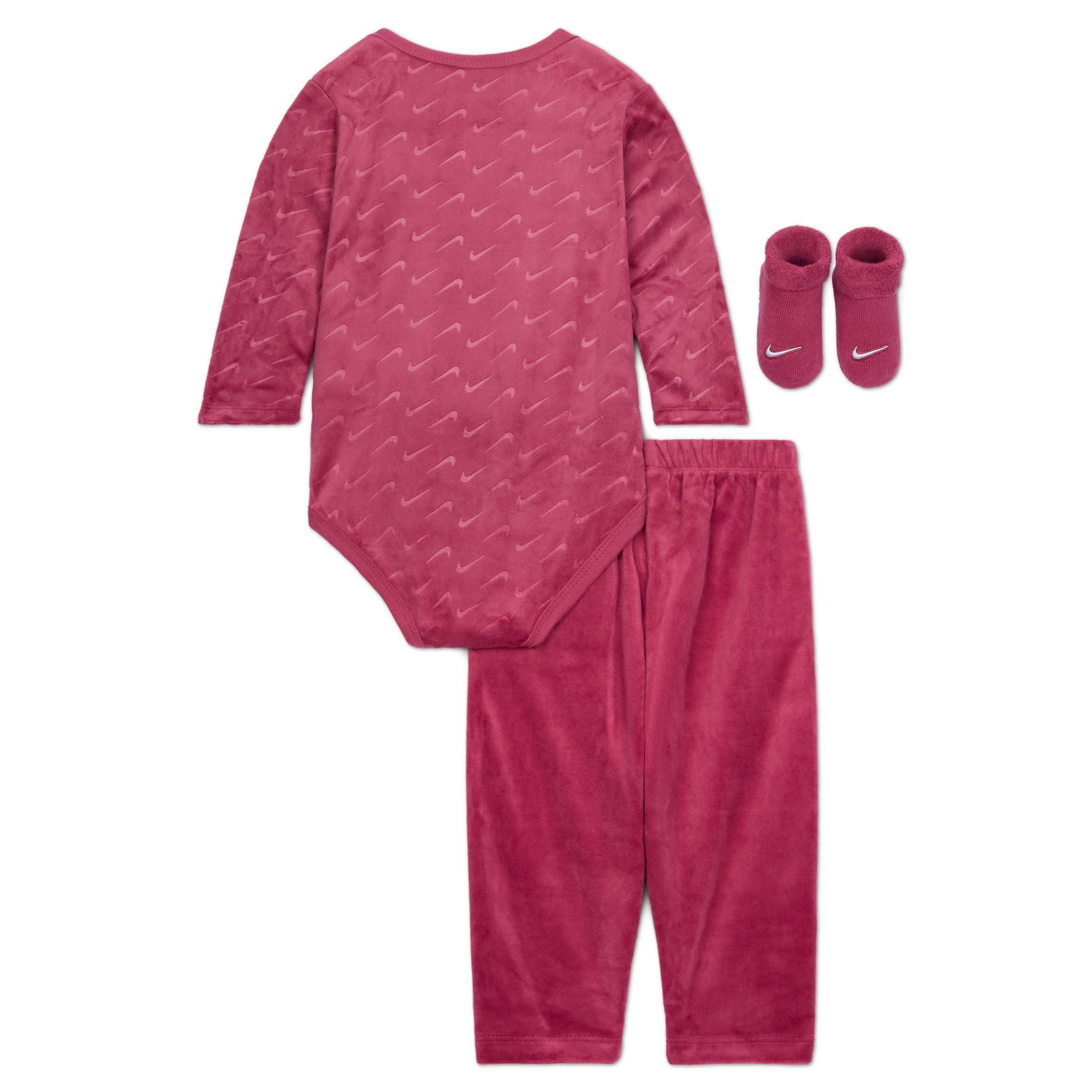 Thumbnail - Nike dreiteiliges Swoosh Box-Set aus Veloursmaterial (Babys, 0–9 Monate) - Lila