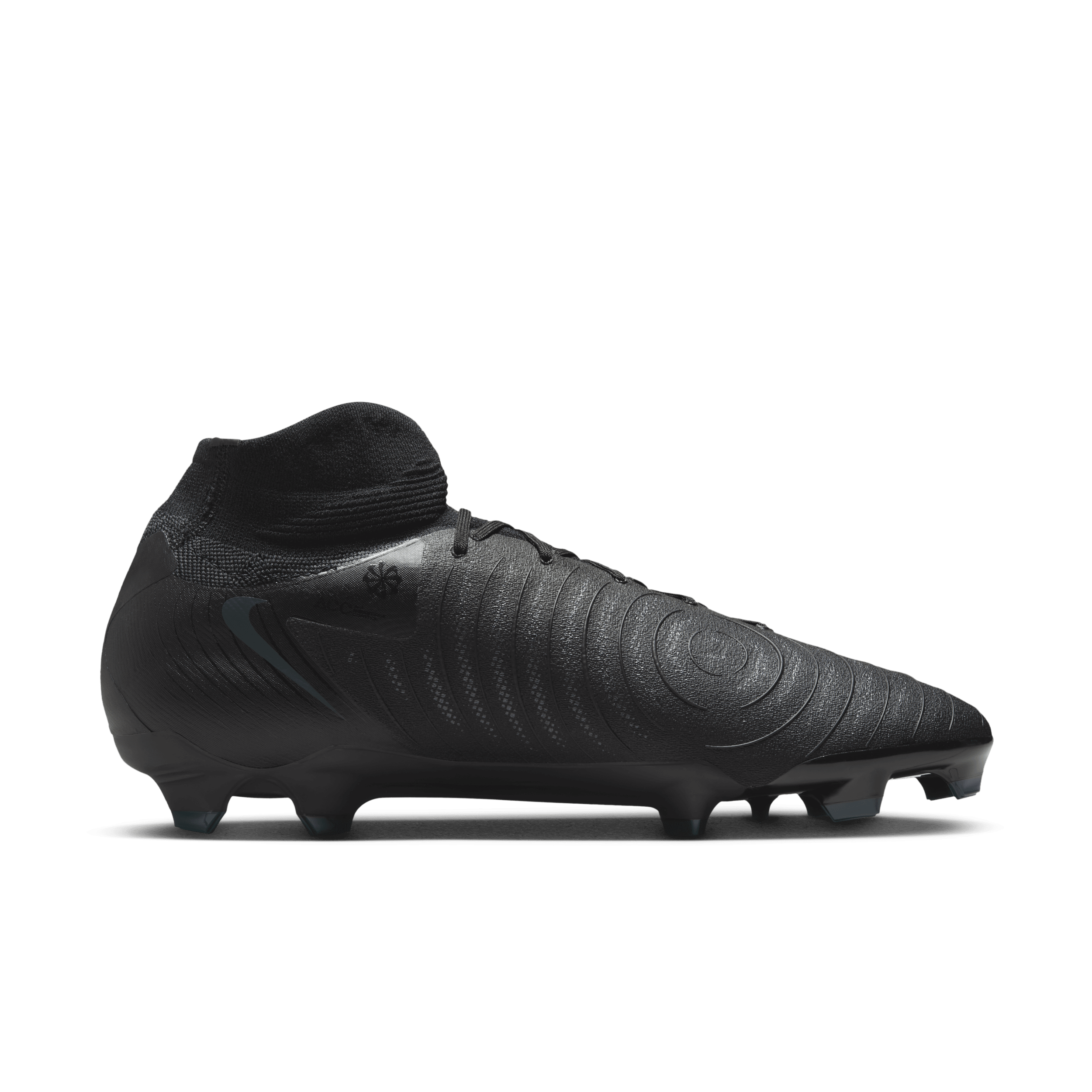 Chaussure de foot montante à crampons pour terrains secs - Noir