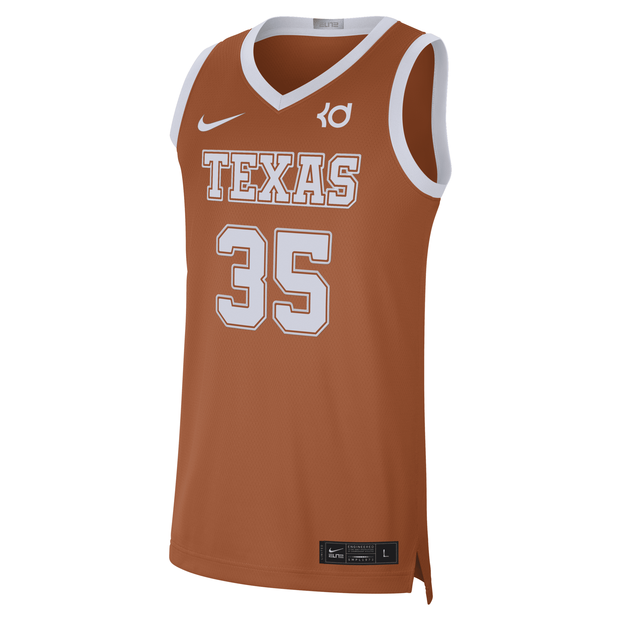 Image of Nike College Dri-FIT (Texas) (Kevin Durant) Limited jersey voor heren - Oranje