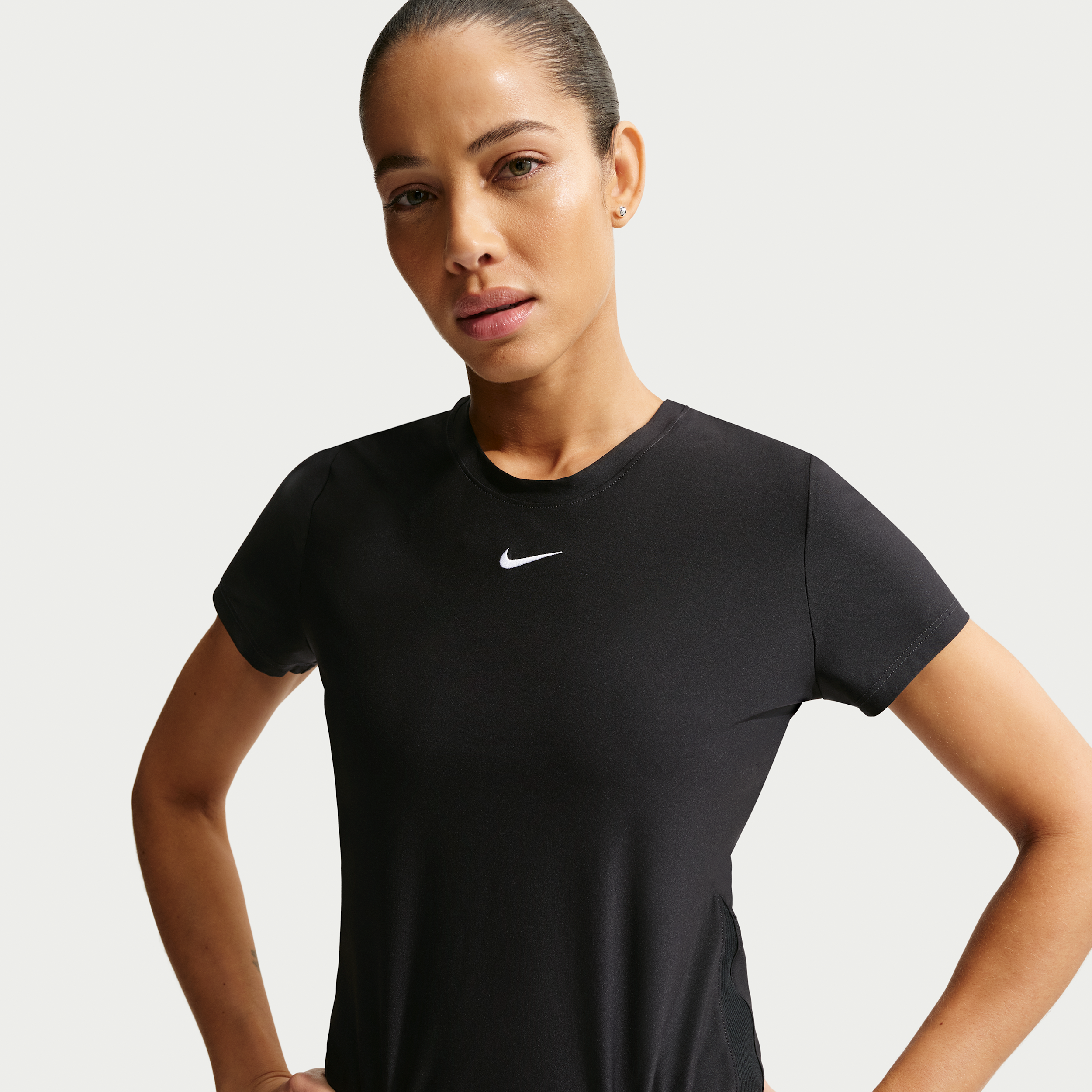 Thumbnail - Nike Victory Dri-FIT Kurzarm-Tennisoberteil (Damen) - Schwarz