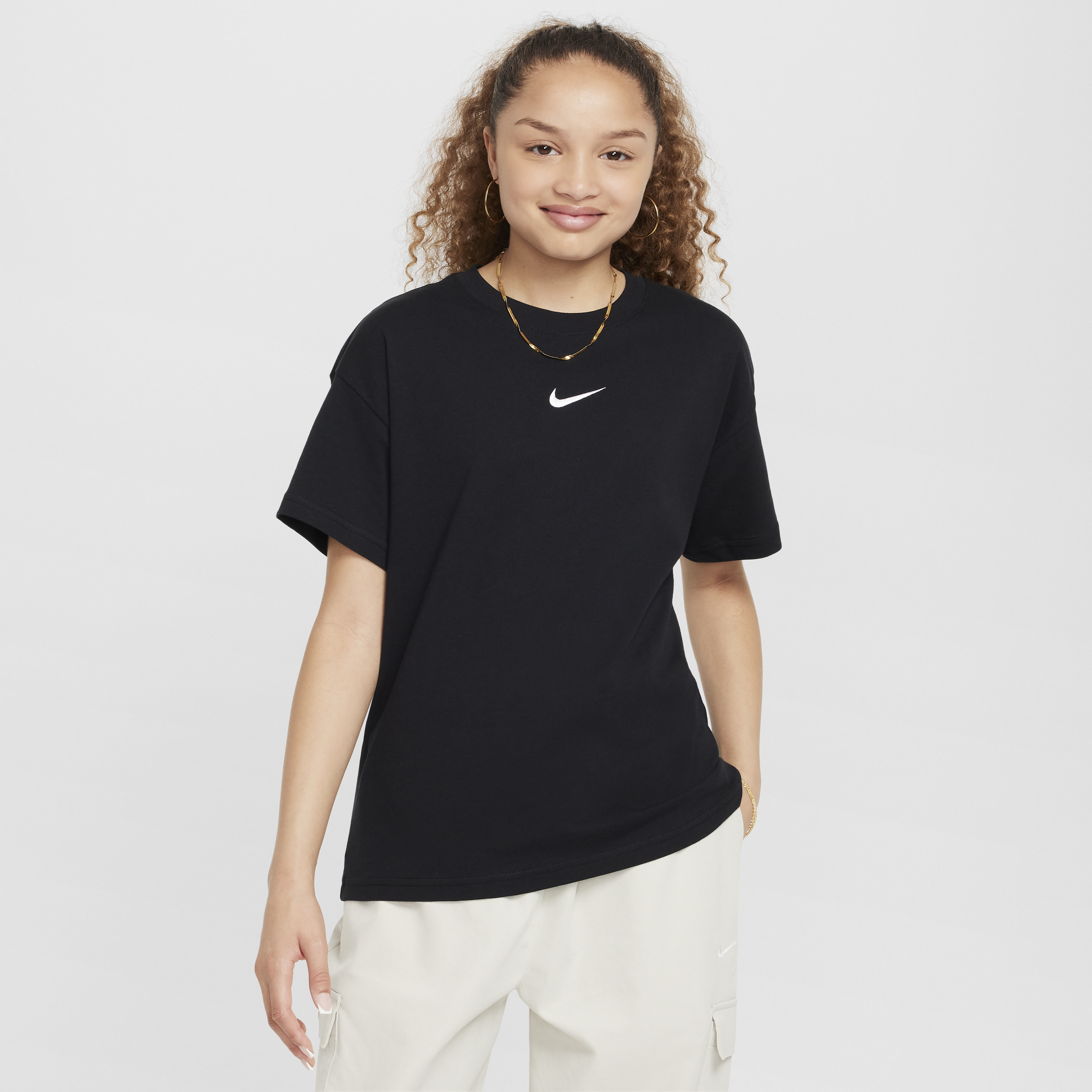T-shirt Nike Sportswear Essential pour ado (fille) - Noir