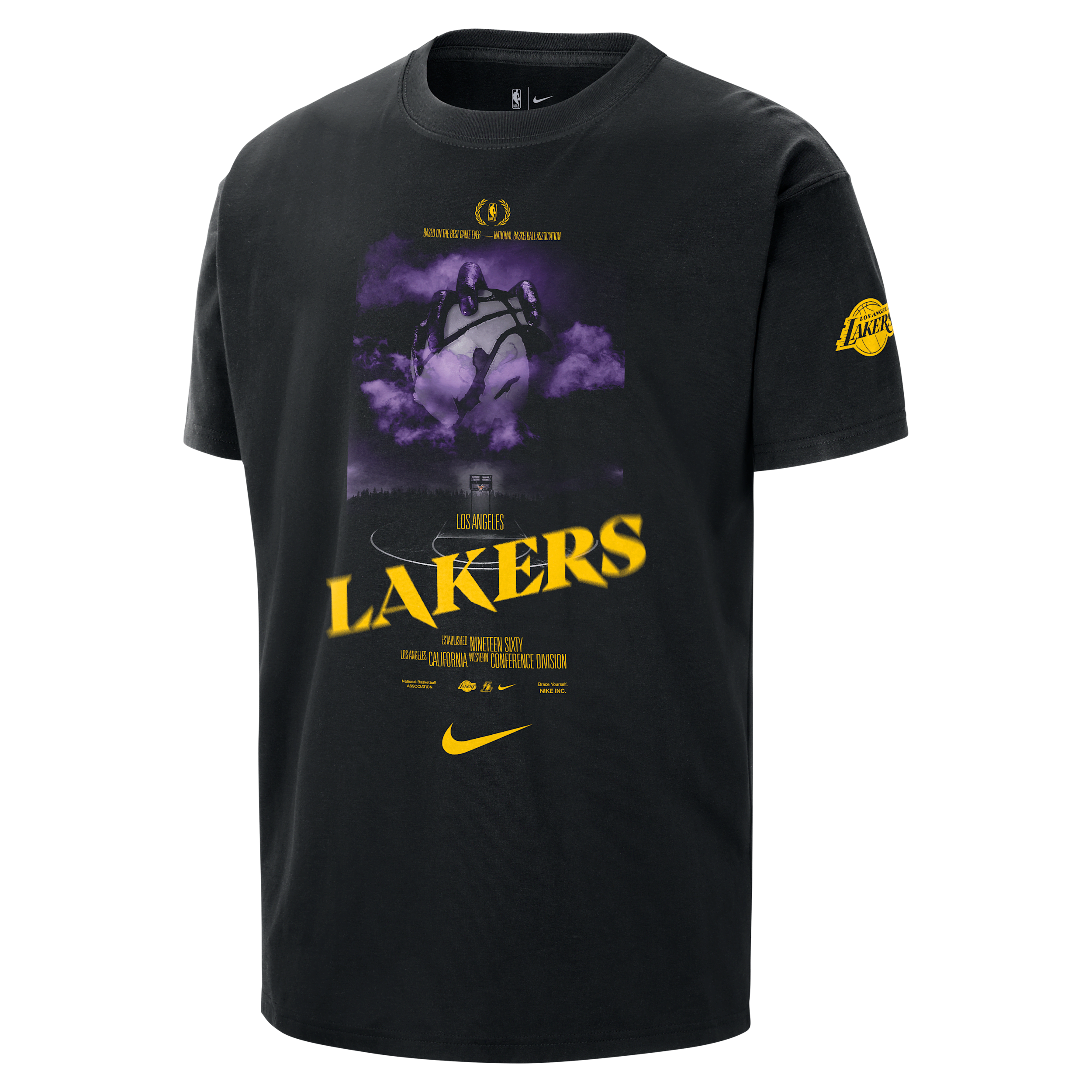 T-shirt Nike NBA Los Angeles Lakers Courtside pour Homme - Noir