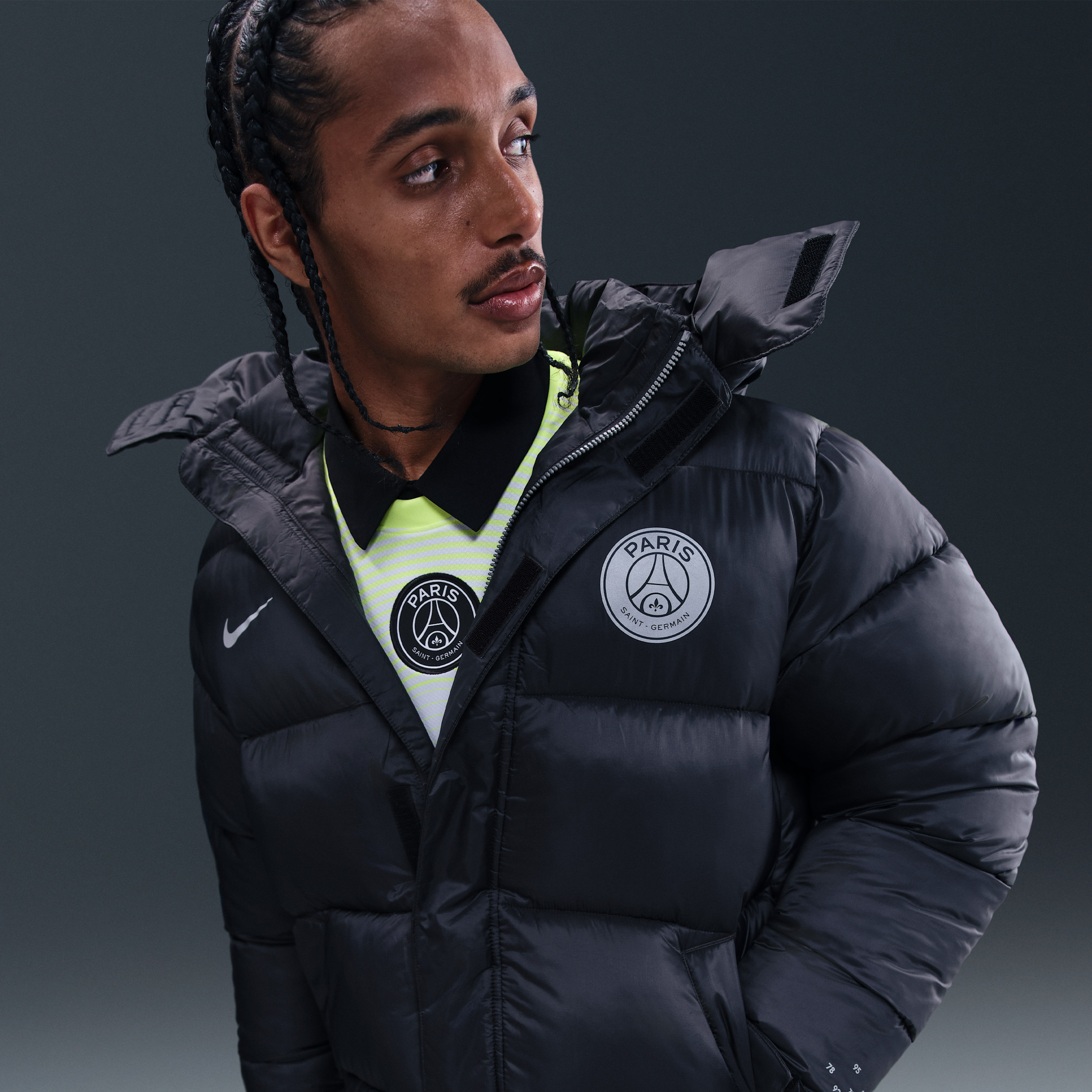 Thumbnail - Paris Saint-Germain Nike Life Therma-FIT Fußball-Puffer-Jacke (Herren) - Grau