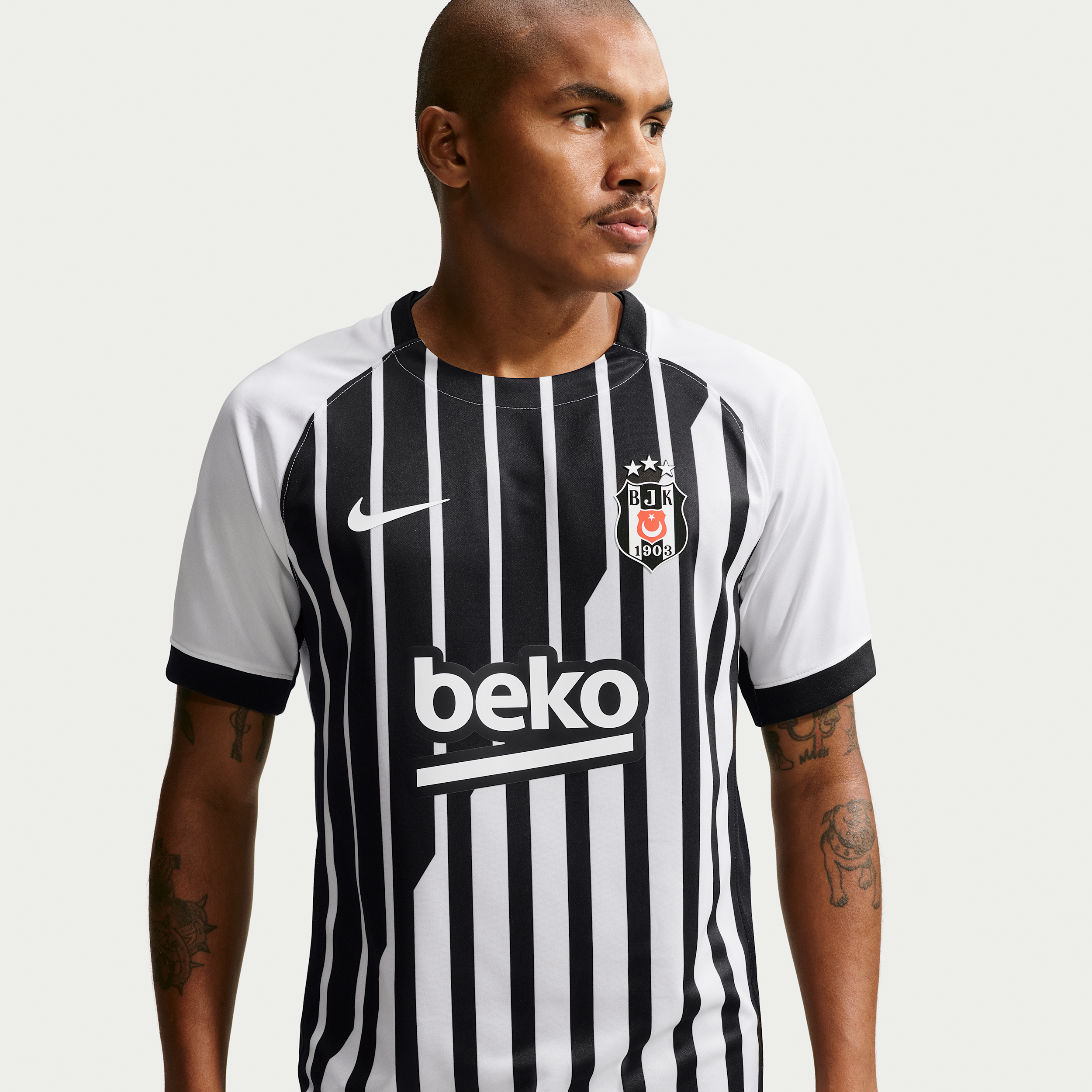 Beşiktaş J.K. 2026/27 Away Nike Dri-FIT Replica-fodboldtrøje til mænd - hvid
