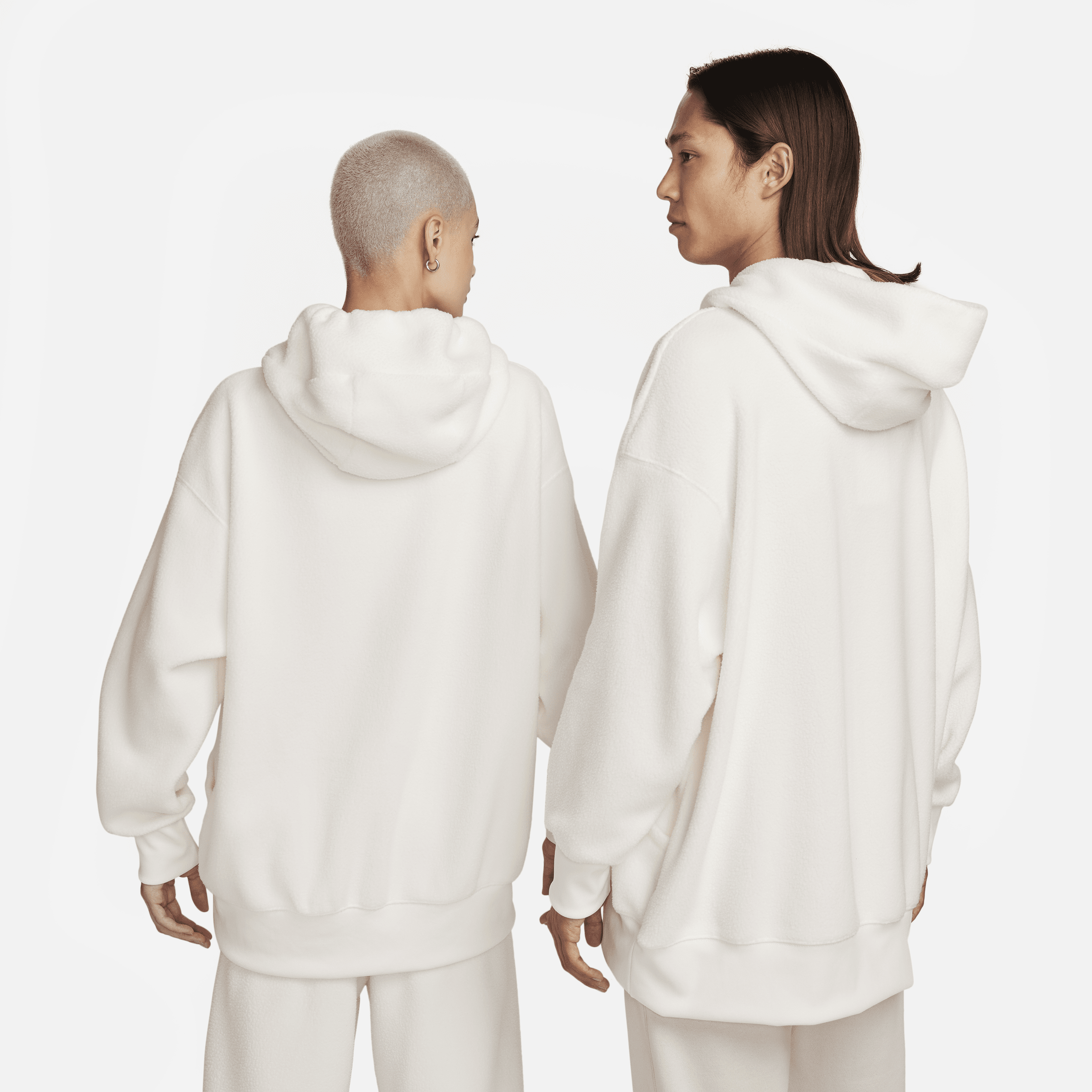 Nike Sportswear Plush oversized hoodie voor dames Wit