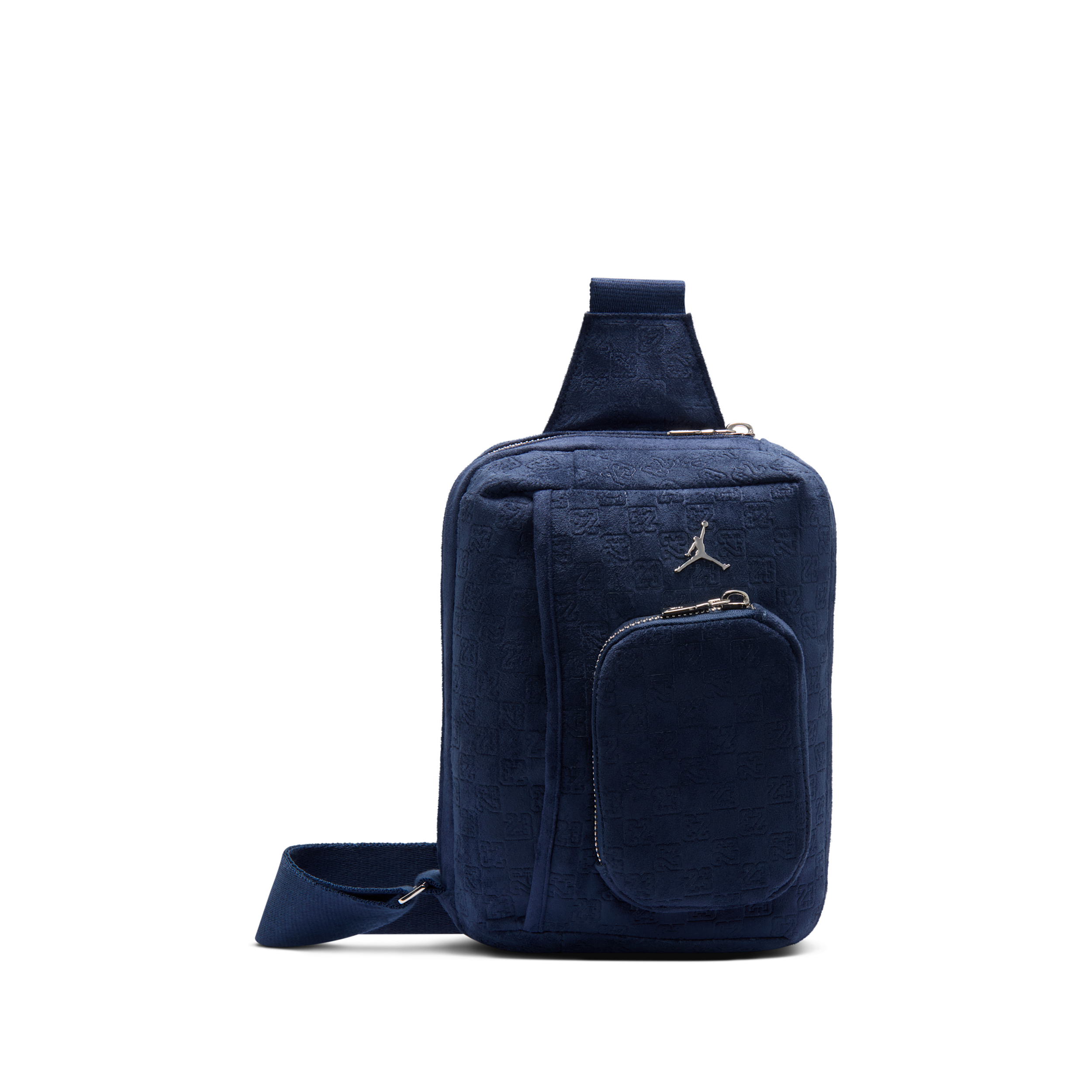 Borsa a tracolla in pelle scamosciata Monogram Jordan (3 l) - Blu
