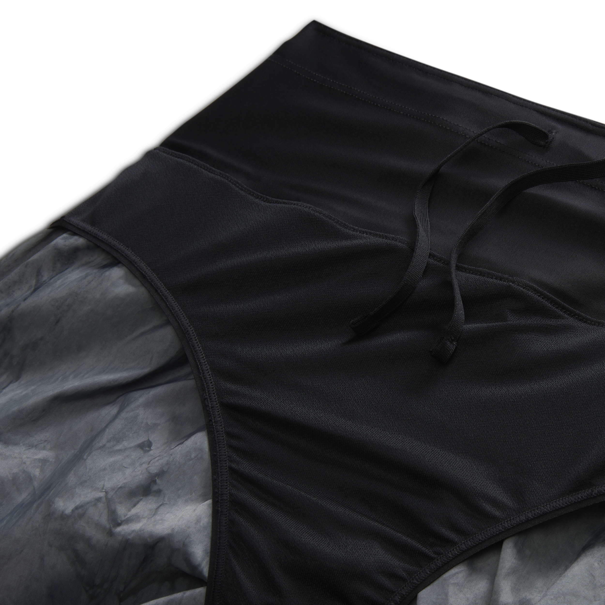 Nike Trail Repel hardloopshorts met halfhoge taille en binnenbroekje voor dames (8 cm) Zwart