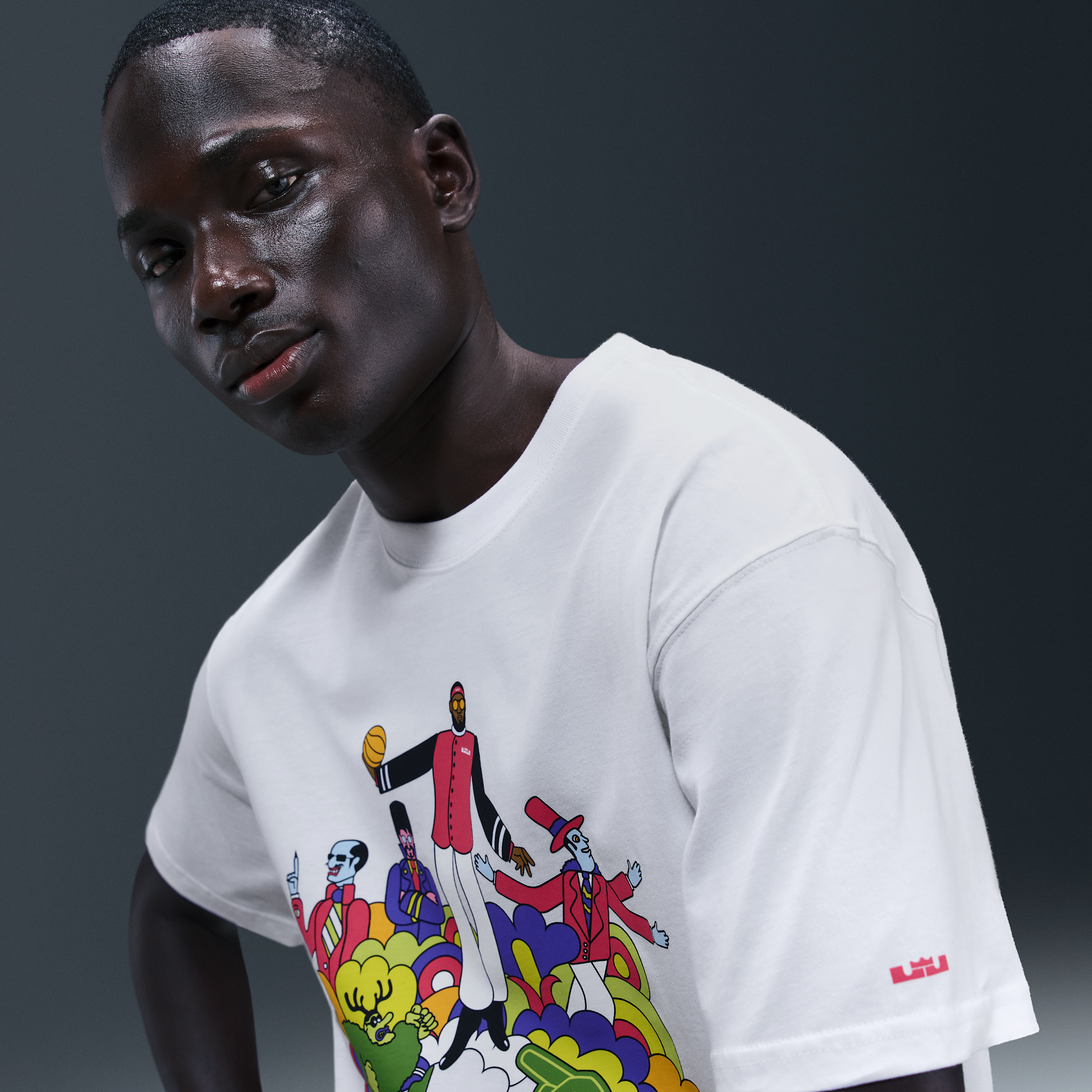 Thumbnail - LeBron "Heat Wave" Basketball-T-Shirt (Herren) - Weiß