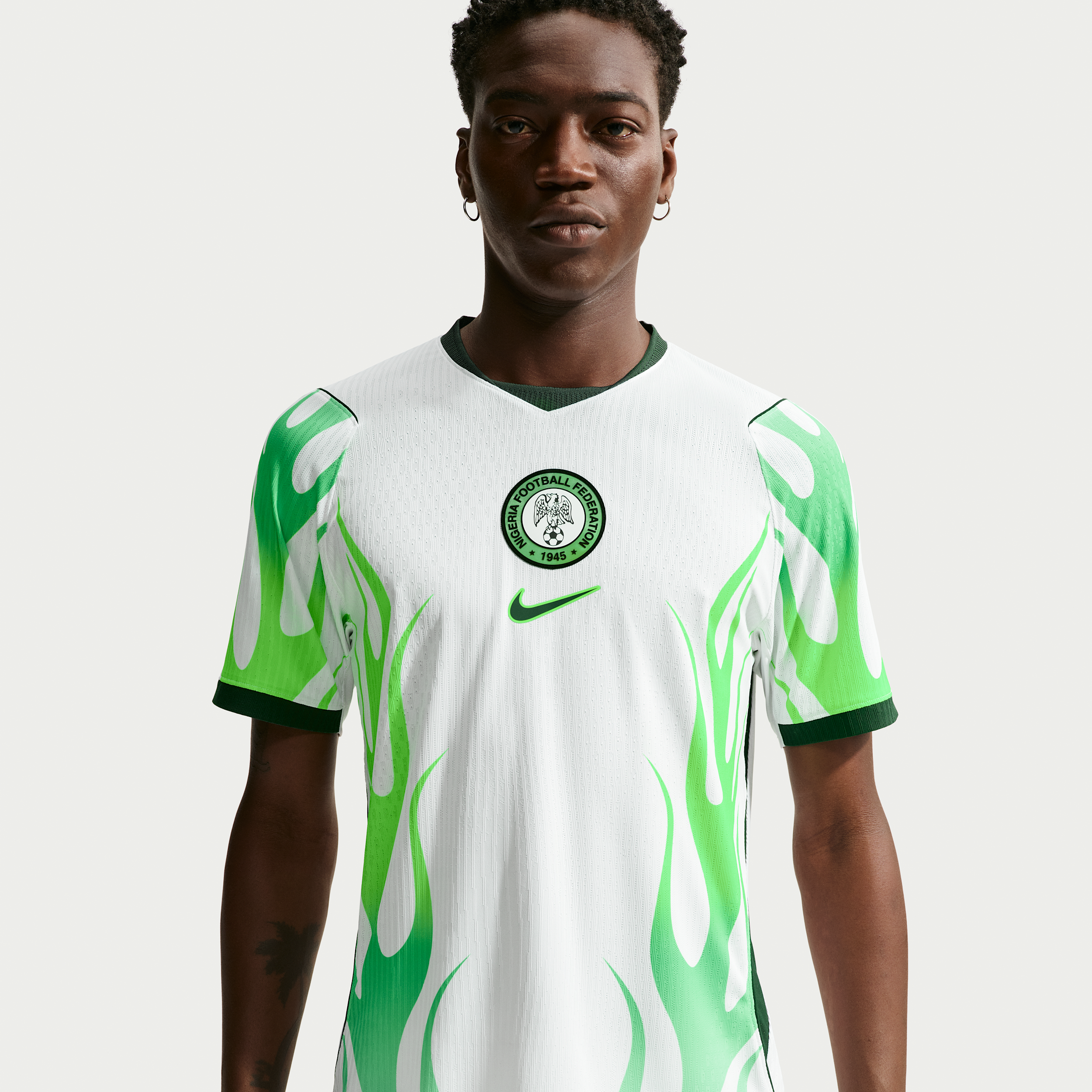 Nigeria 2026 Match Away Nike Aero-FIT Authentic-fodboldtrøje til mænd - hvid