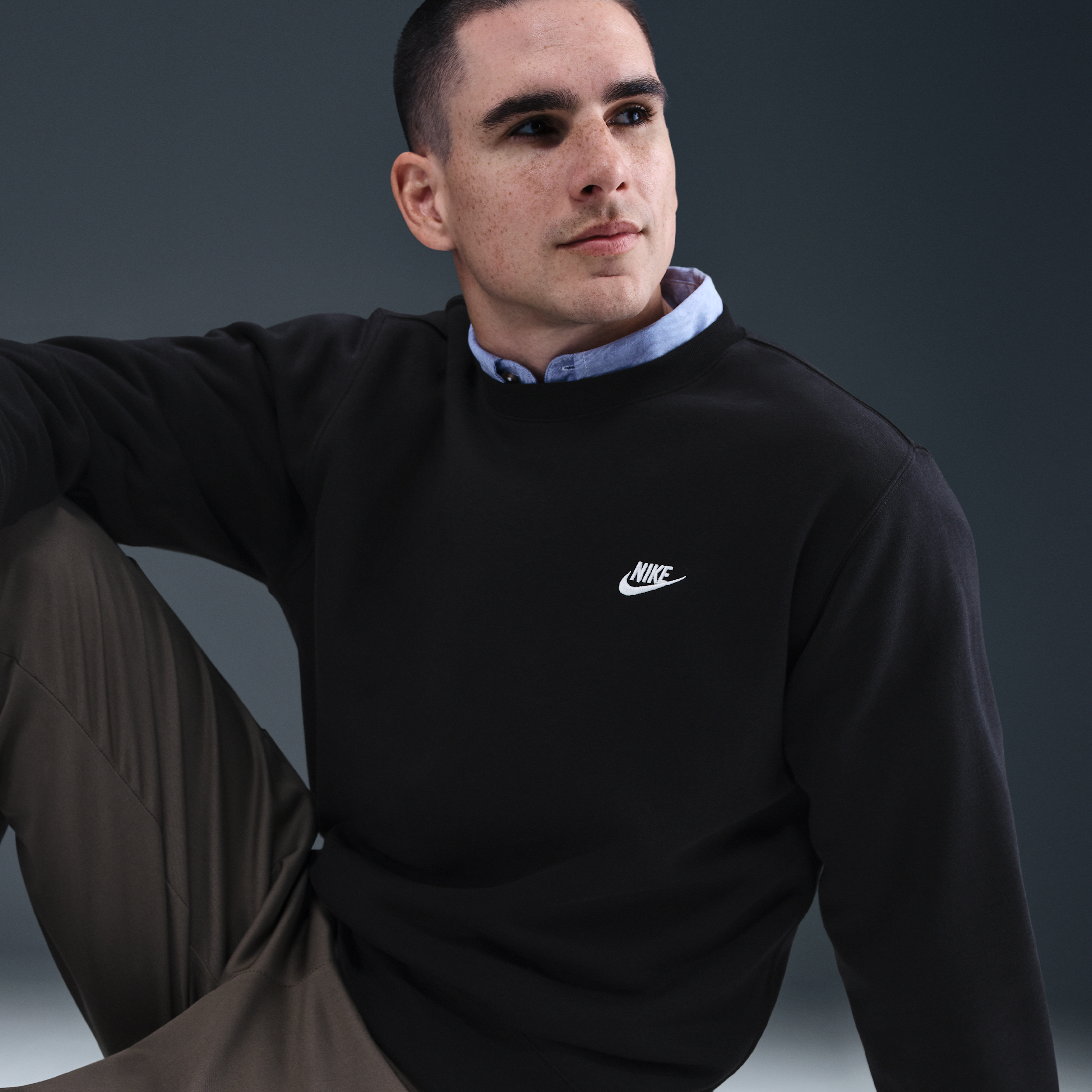 Haut en Fleece Nike Club pour homme - Noir