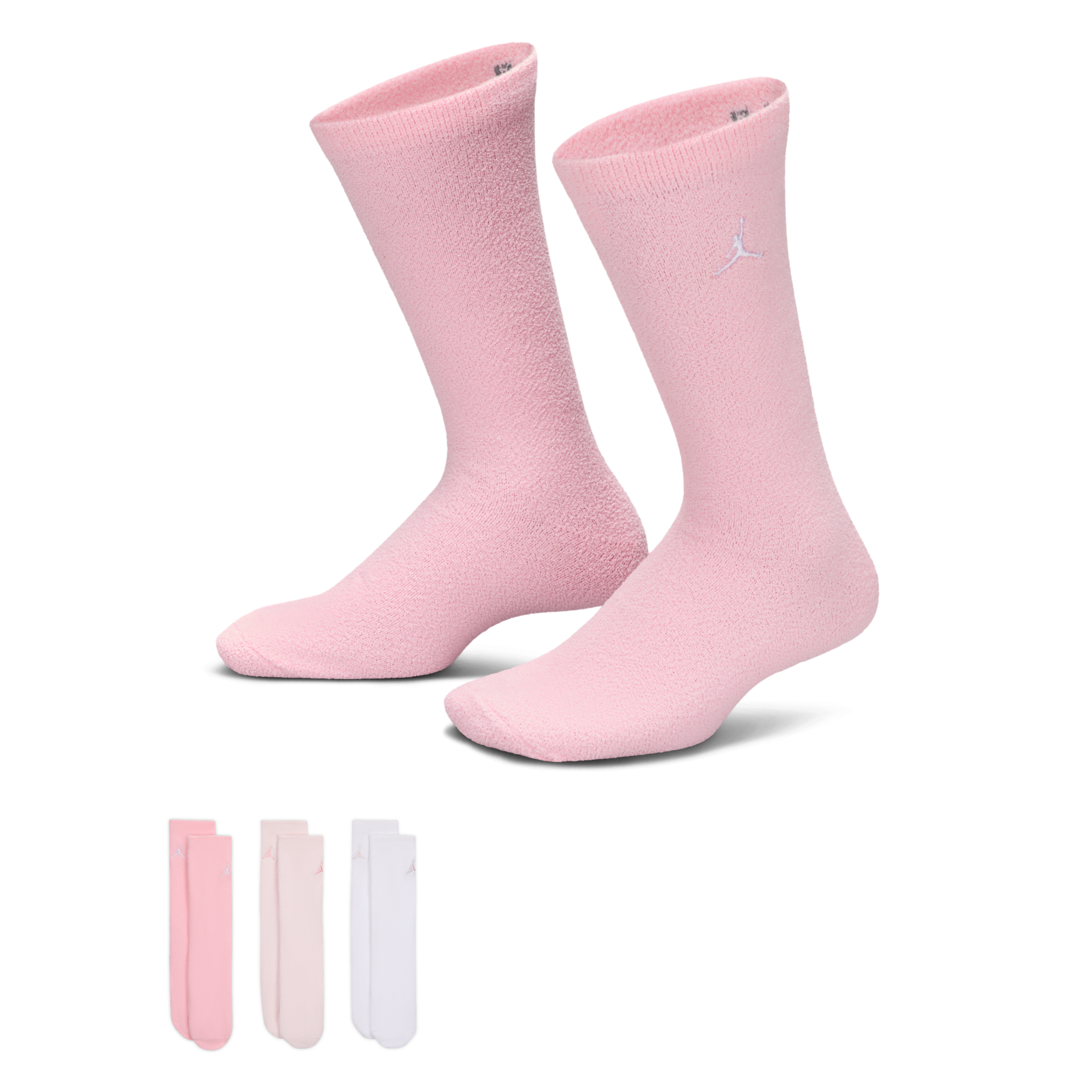 Calze di media lunghezza Jordan comode e morbide (3 paia) – Ragazzo/a - Rosa