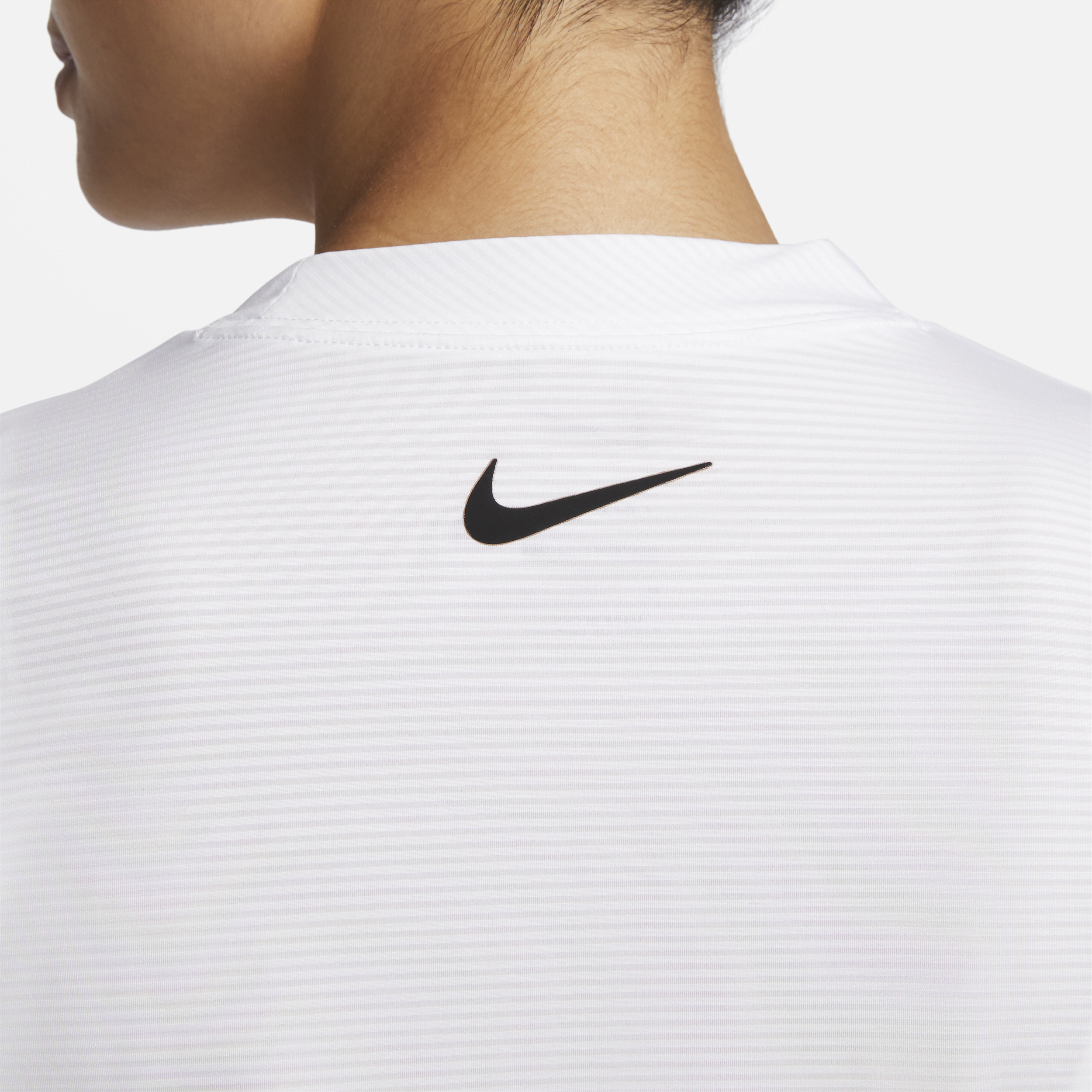 Nike Dri-FIT UV Victory golftop met lange mouwen en print voor dames Wit