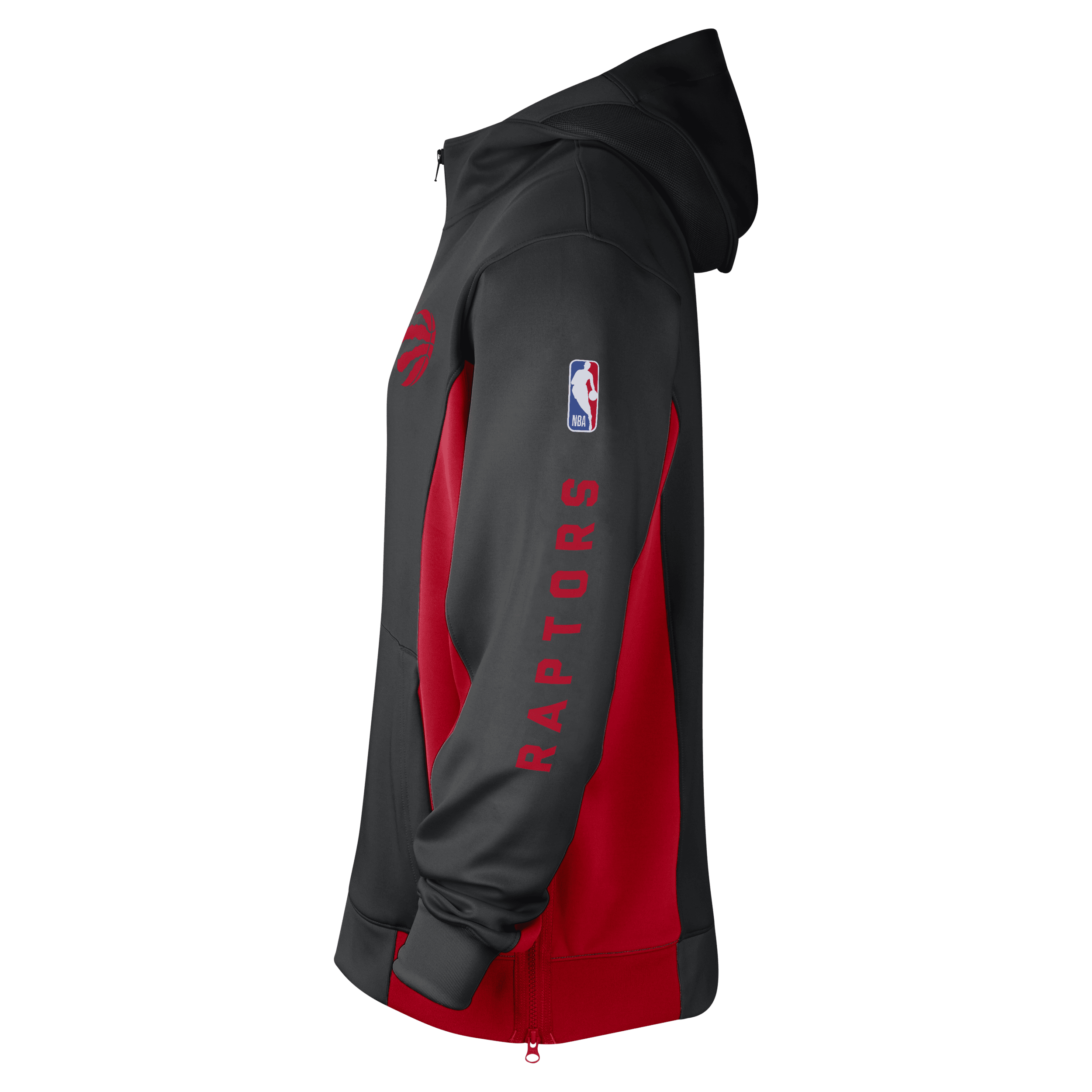 Nike Toronto Raptors Showtime Dri-FIT NBA-hoodie met rits voor heren Zwart