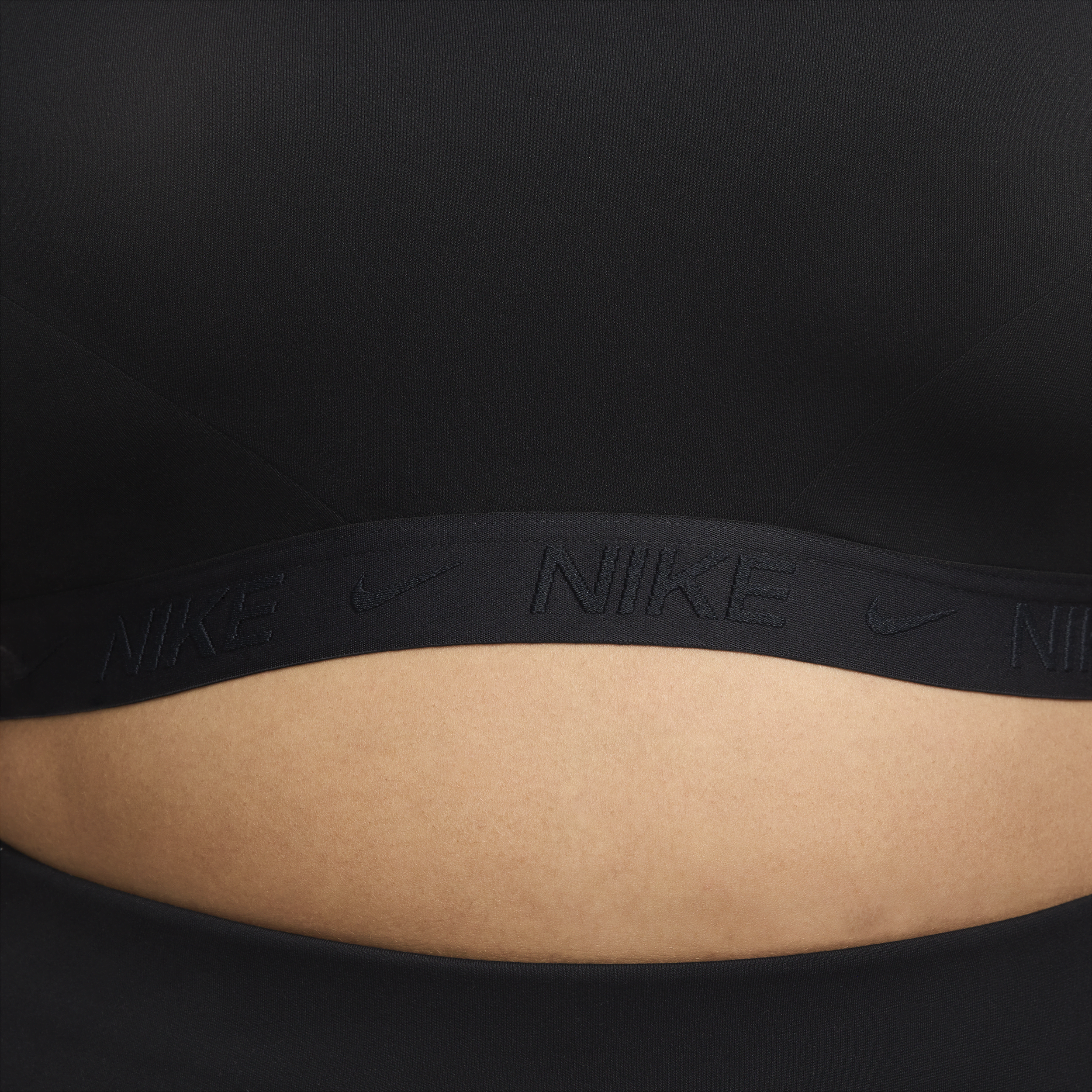 Nike Indy High Support padded verstelbare sport-bh (Plus Size) Zwart