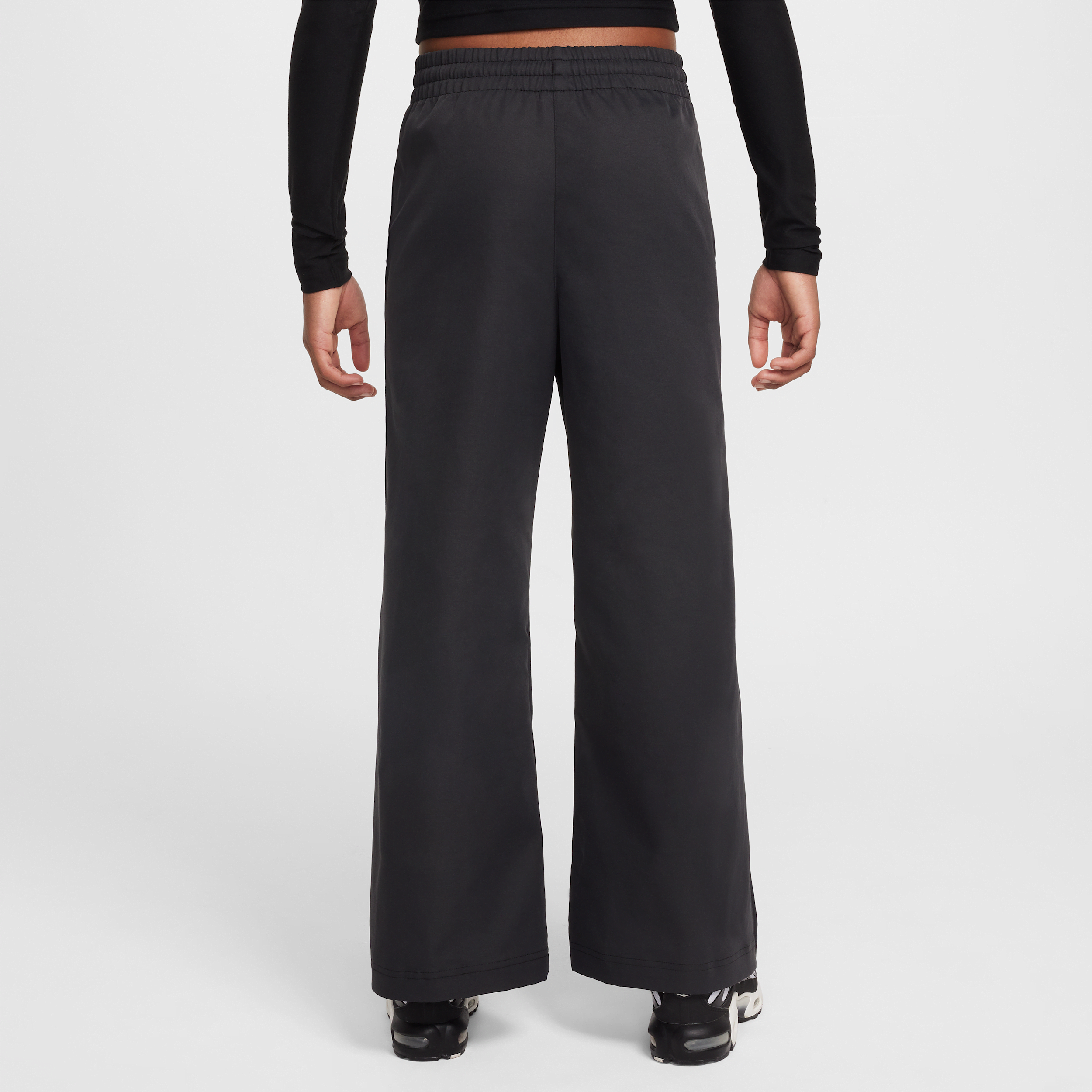Thumbnail - Nike Sportswear Hose aus Webmaterial mit weitem Bein (ältere Kinder, Mädchen) - Schwarz