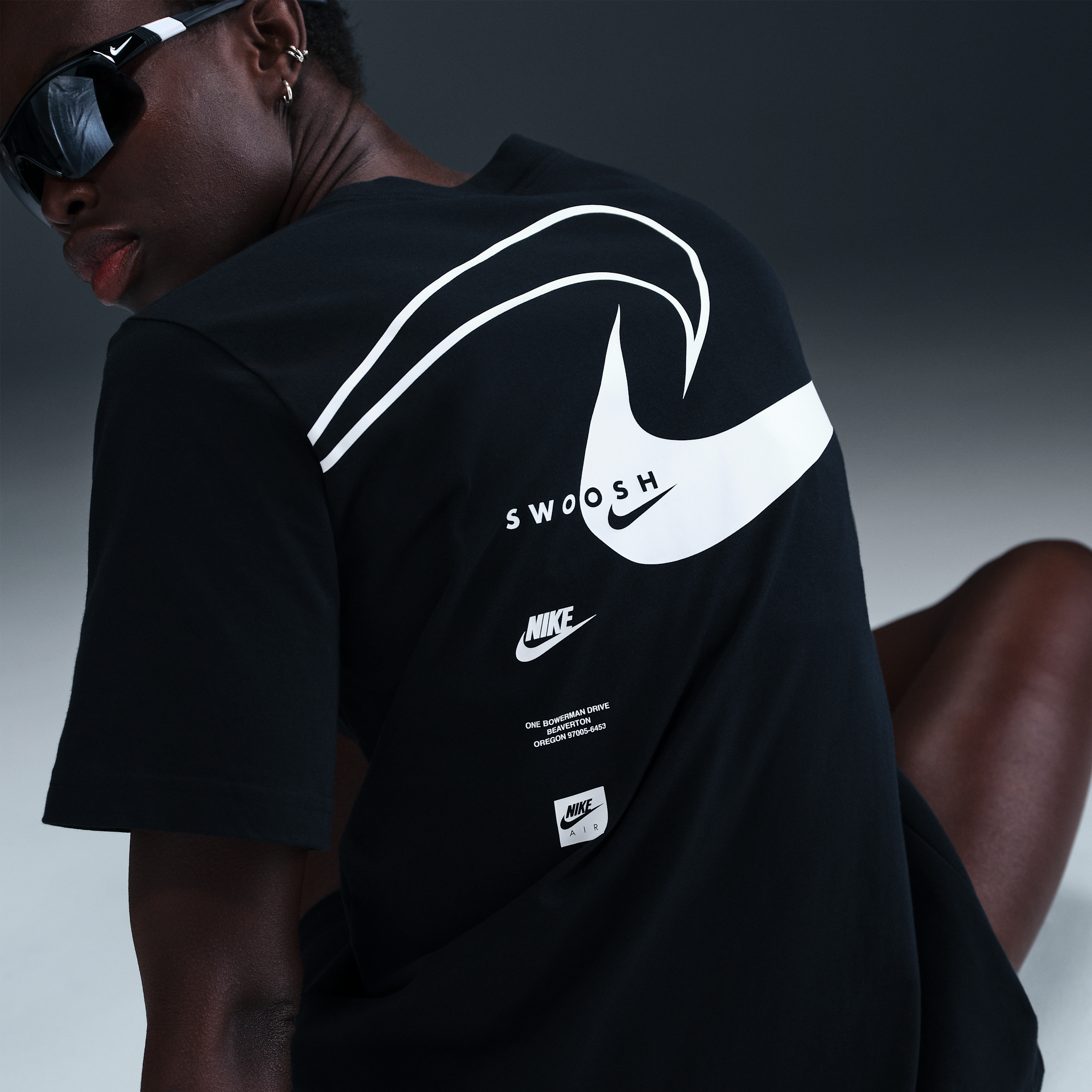 Nike Sportswear Club T-shirt met korte mouwen voor dames Zwart