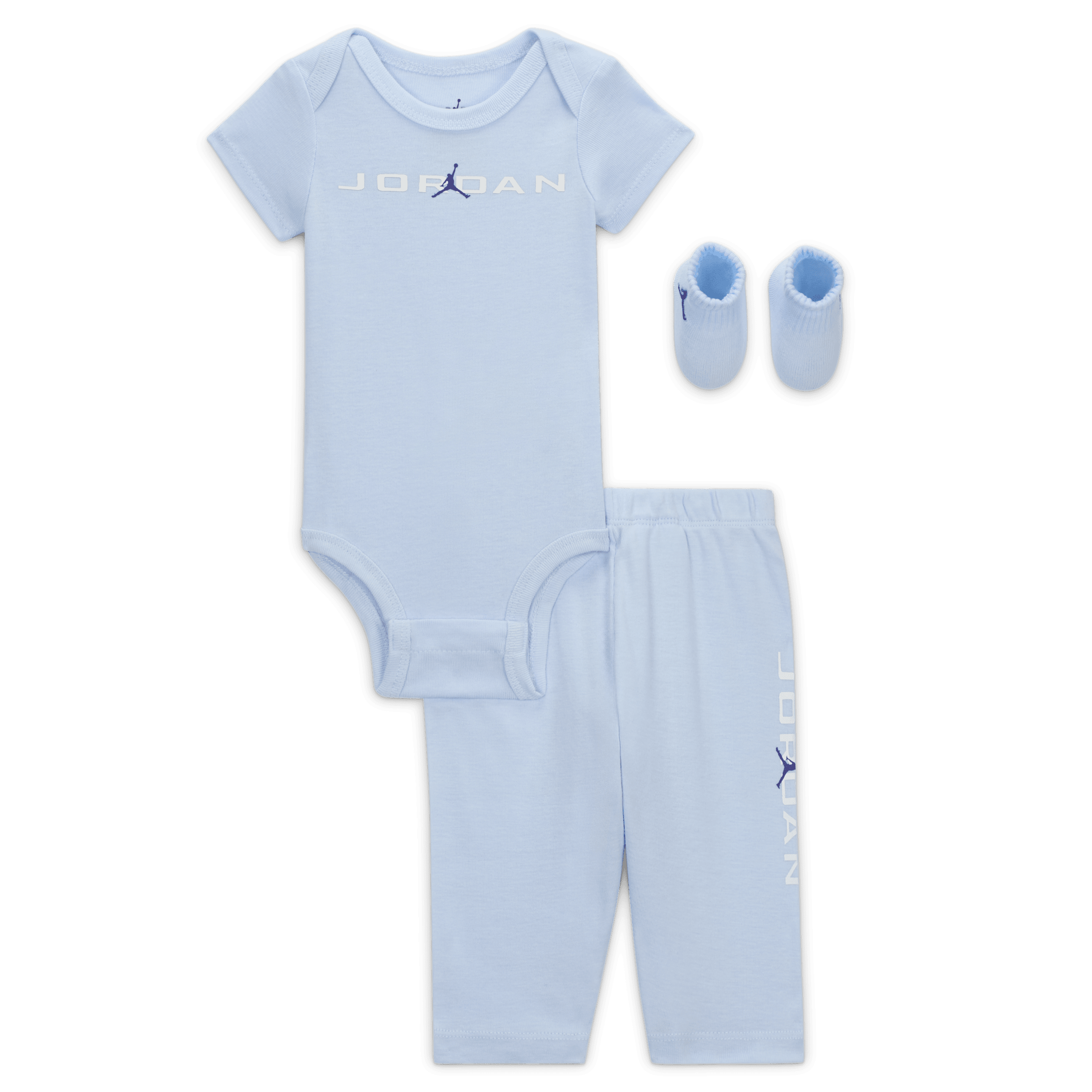 Ensemble 3 pièces Jordan Baseline pour bébé (0-9 mois) - Bleu