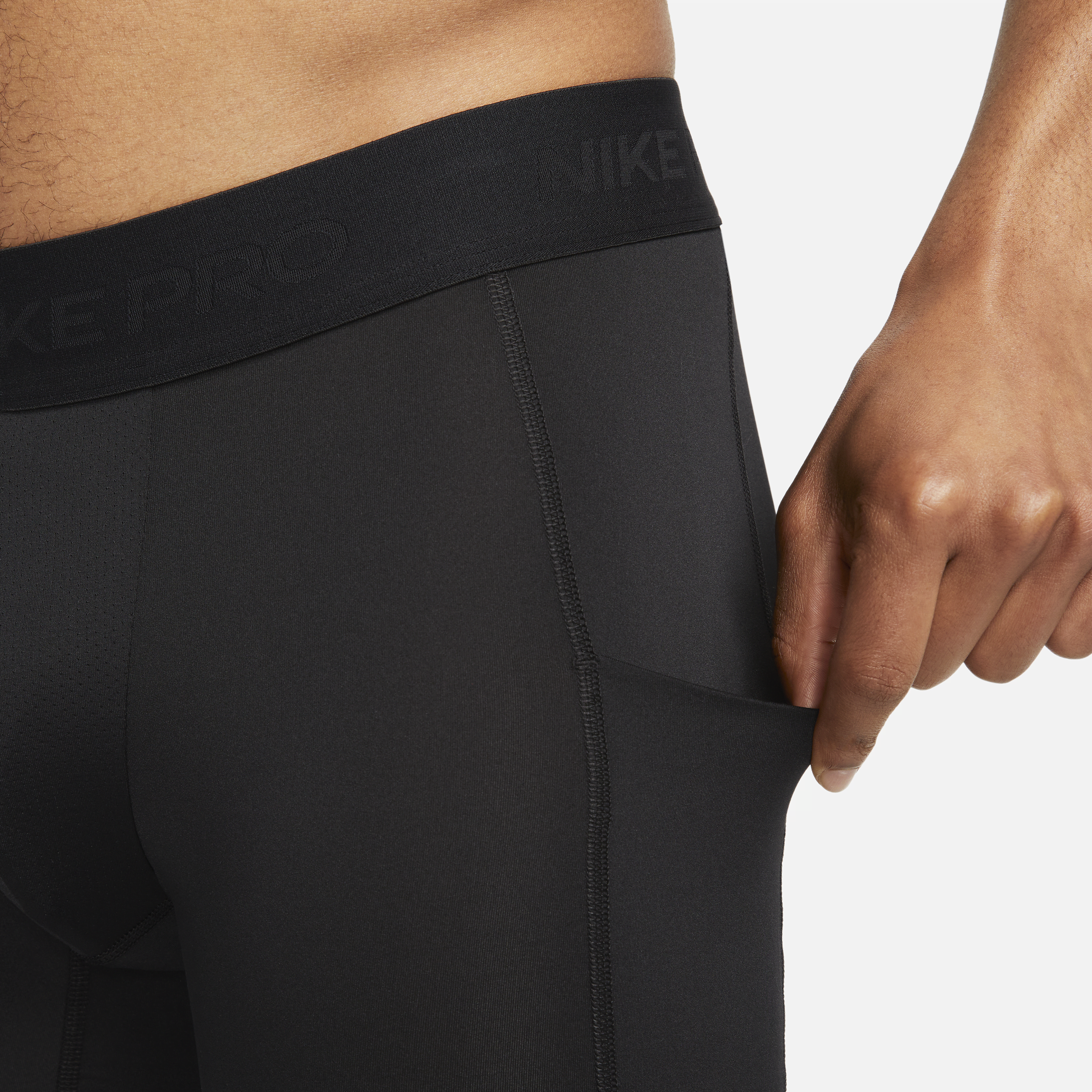 Short de fitness long Dri-FIT Nike Pro pour homme - Noir