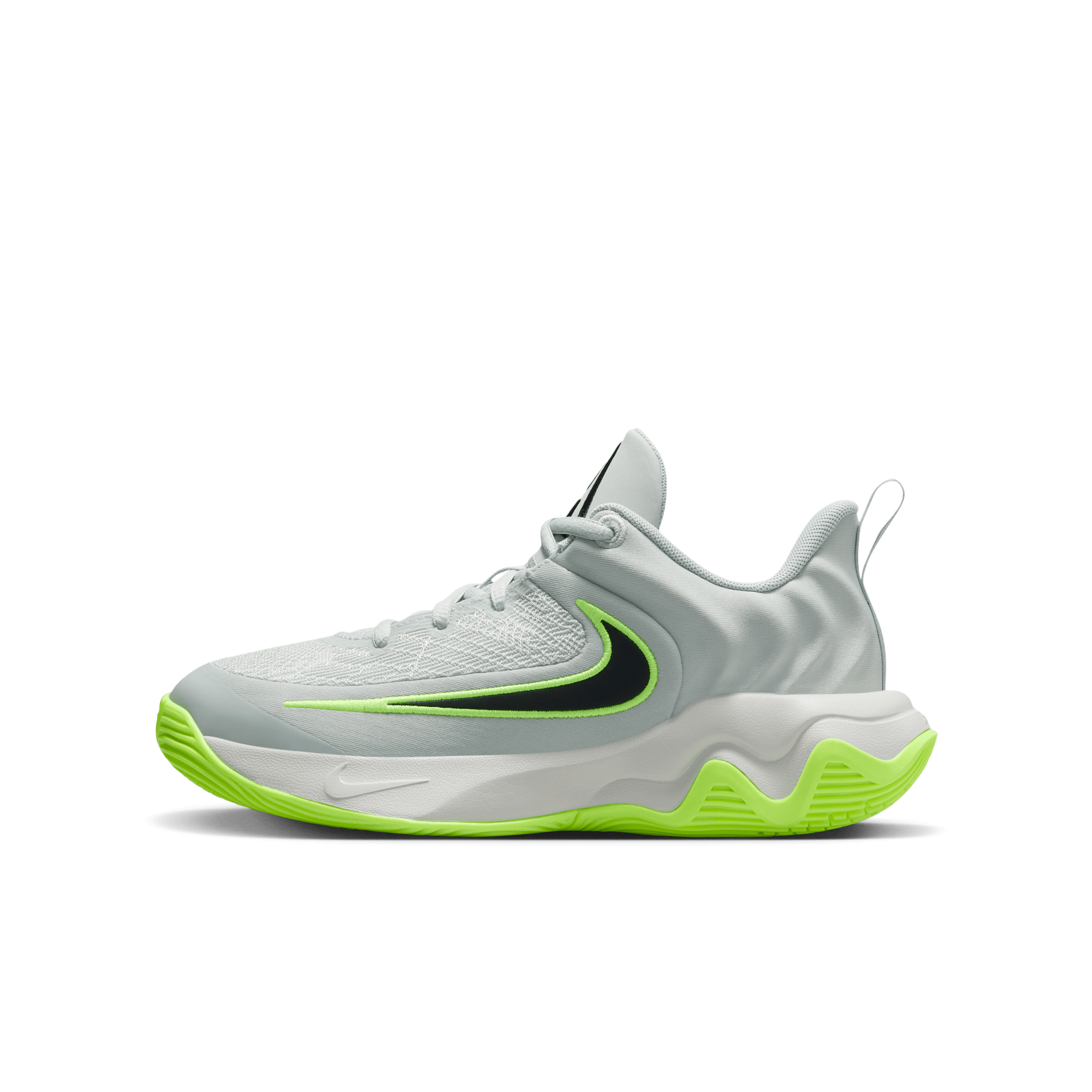 Nike Giannis Immortality 4 GS 'Light Silver Volt Black' | Grey | Kid's Size 4.5 - IH7664-002