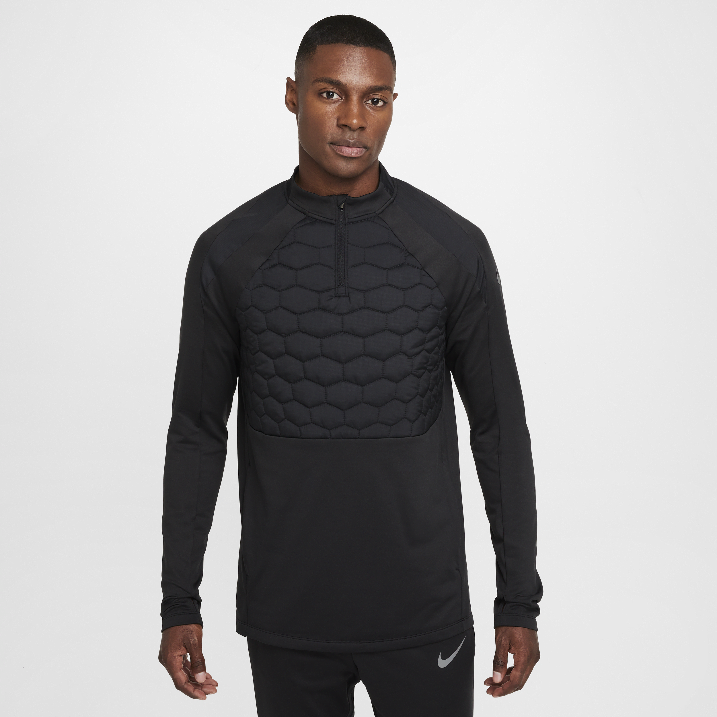 Thumbnail - Nike Strike Therma-FIT Fußball-Drill-Oberteil (Herren) - Schwarz