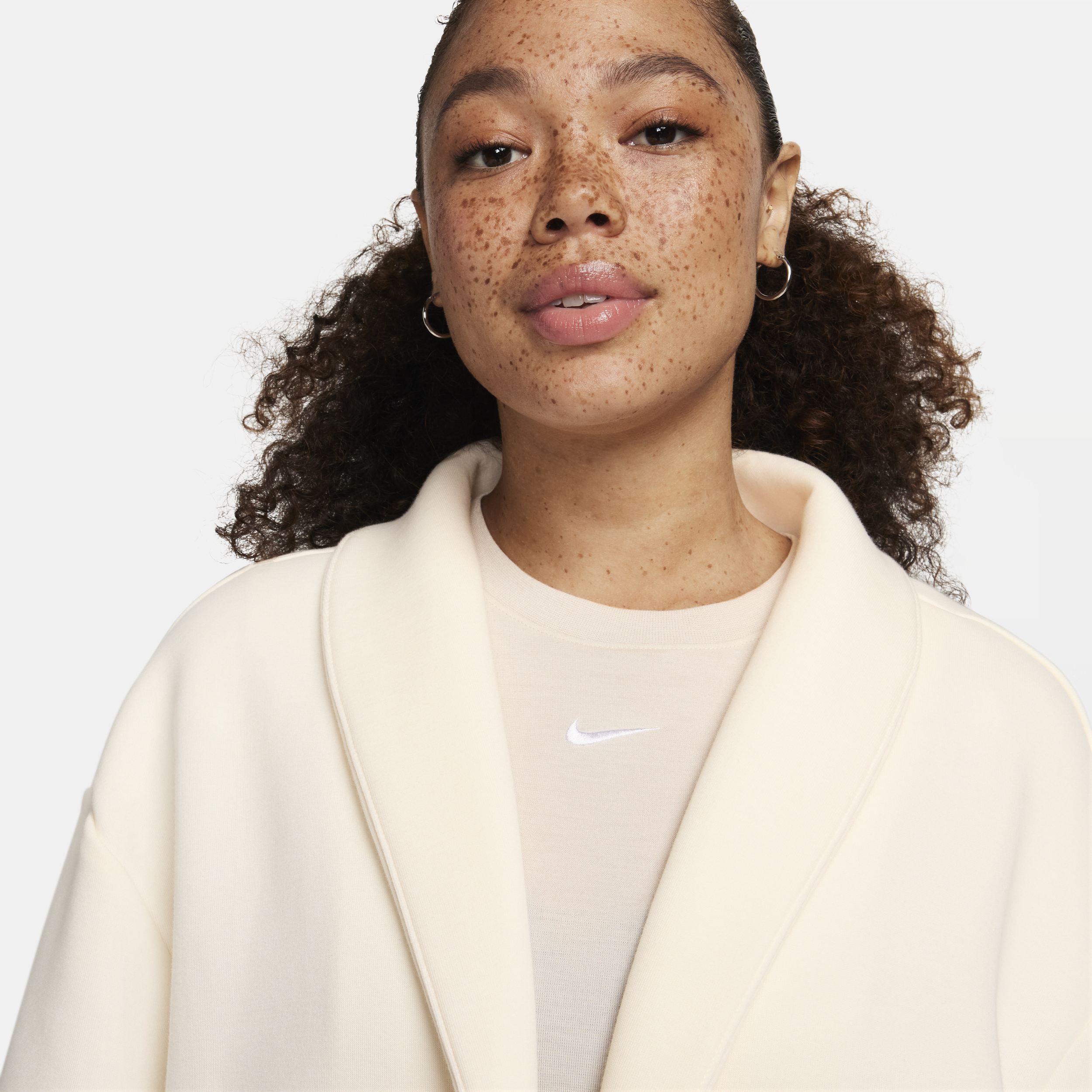 Nike Sportswear Tech Fleece Oversized dusterjack voor dames Bruin