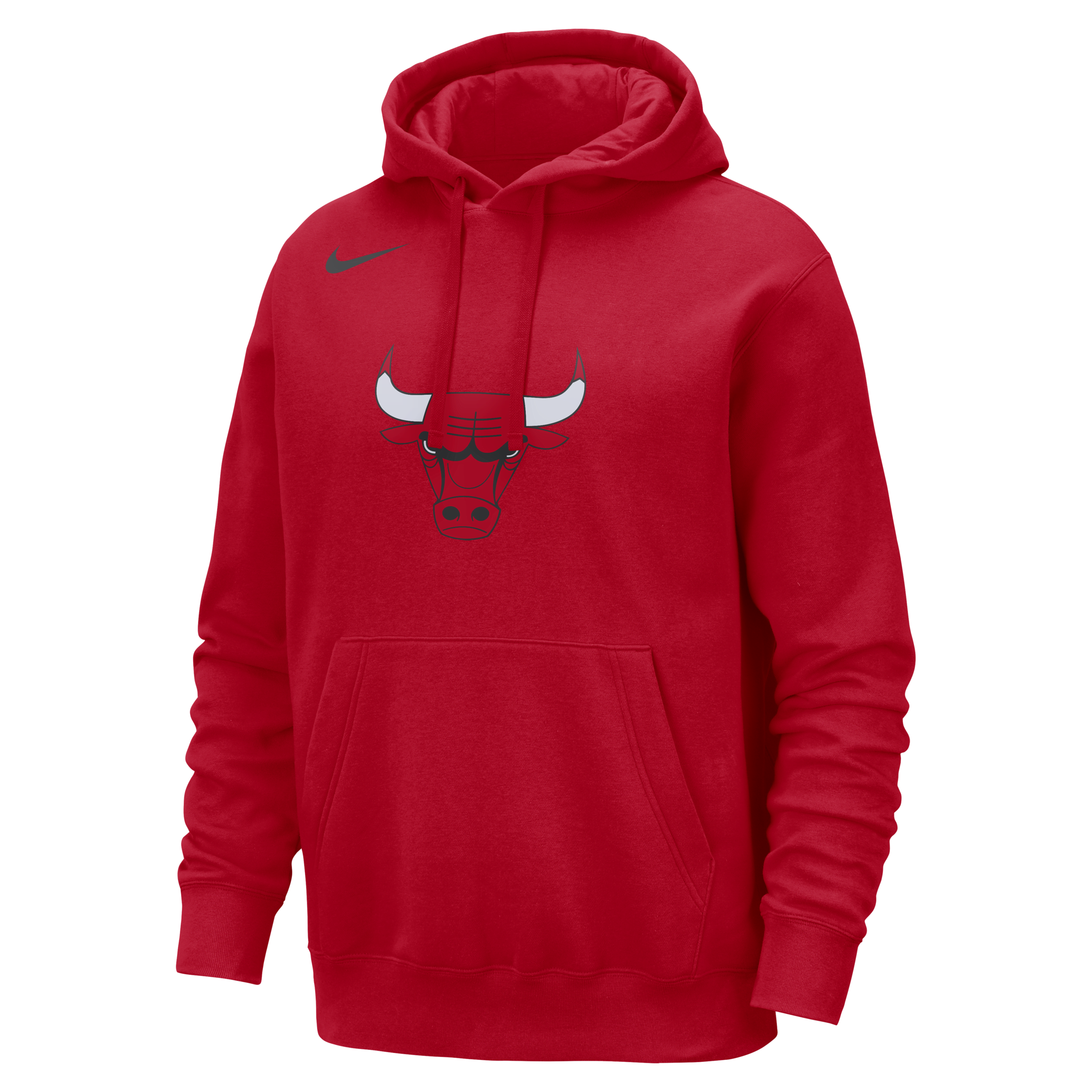 „Nike NBA Chicago Bulls Club Herren-Hoodie in Rot – Offizieller Team-Look