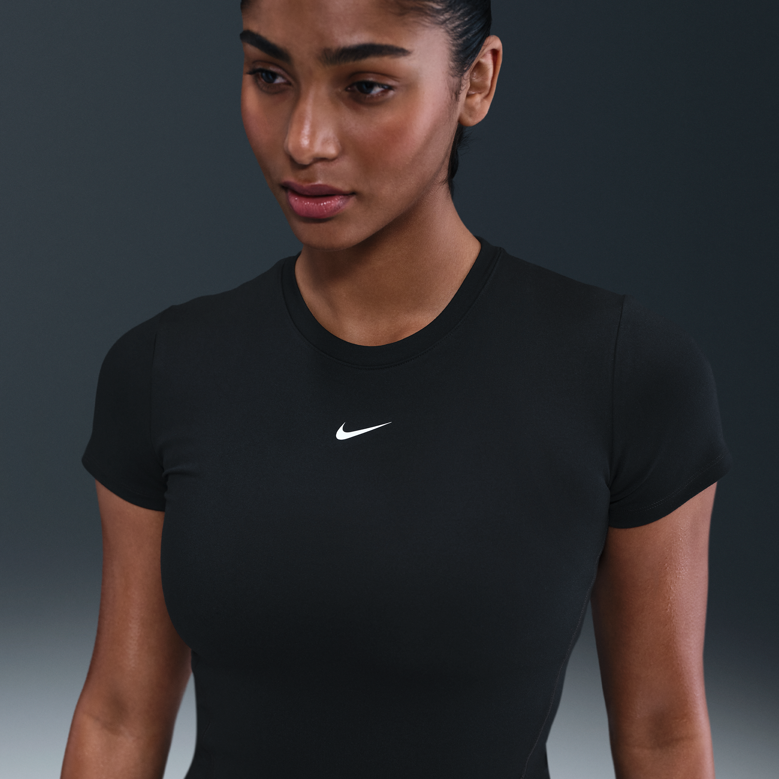 Top a manica corta Nike One – Donna - Nero