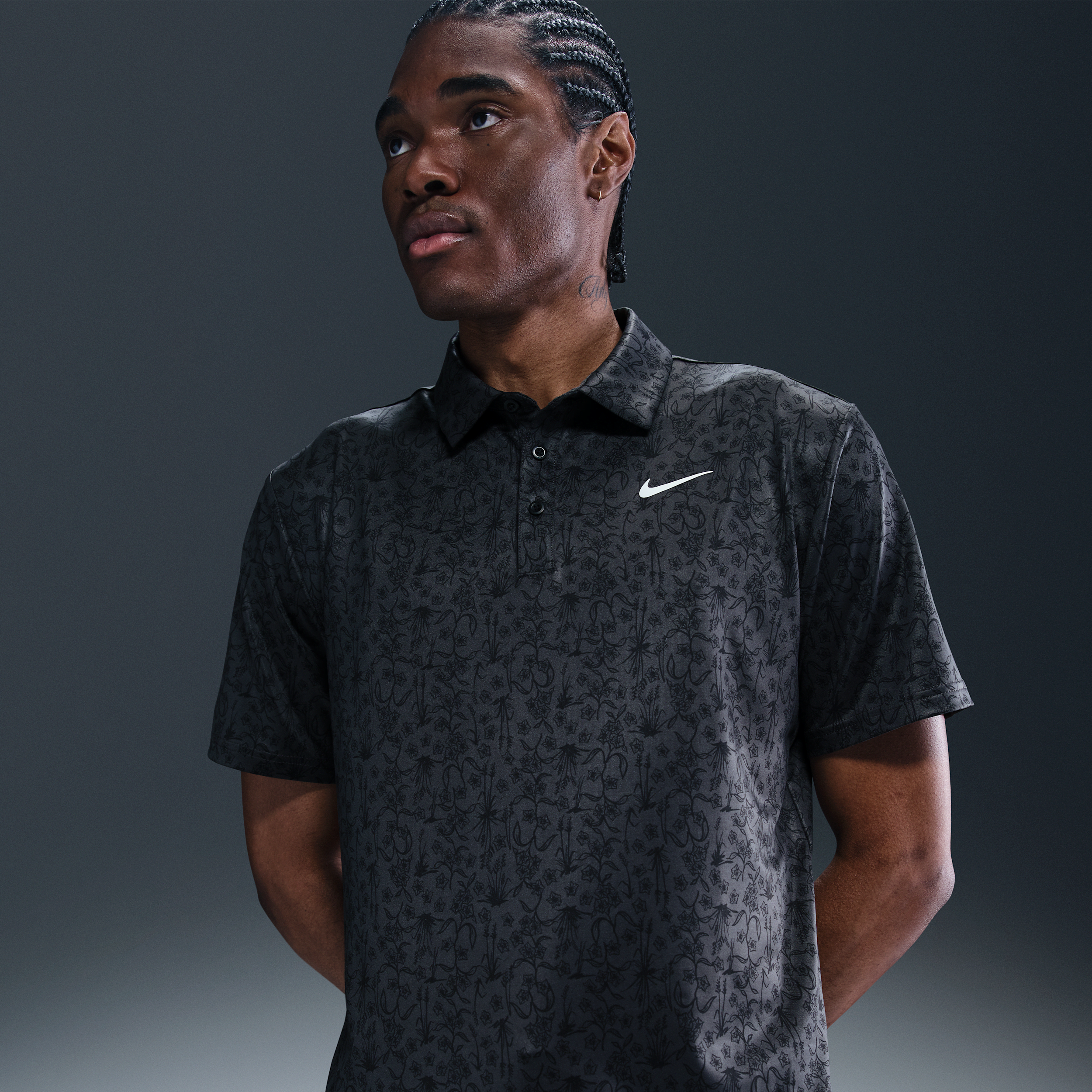 Thumbnail - Nike Tour Dri-FIT Golf-Poloshirt (Herren) - Grau