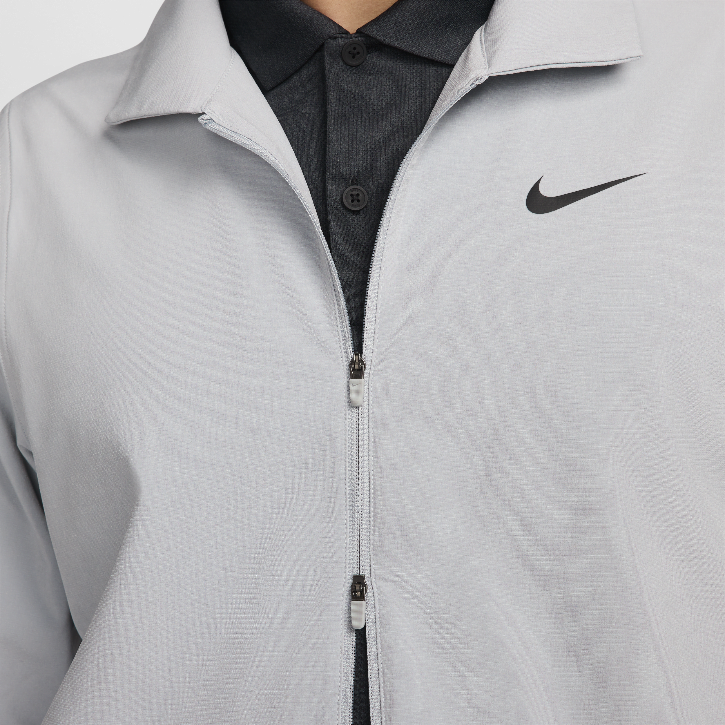 Veste de golf à zip déperlante Nike Tour pour homme - Gris