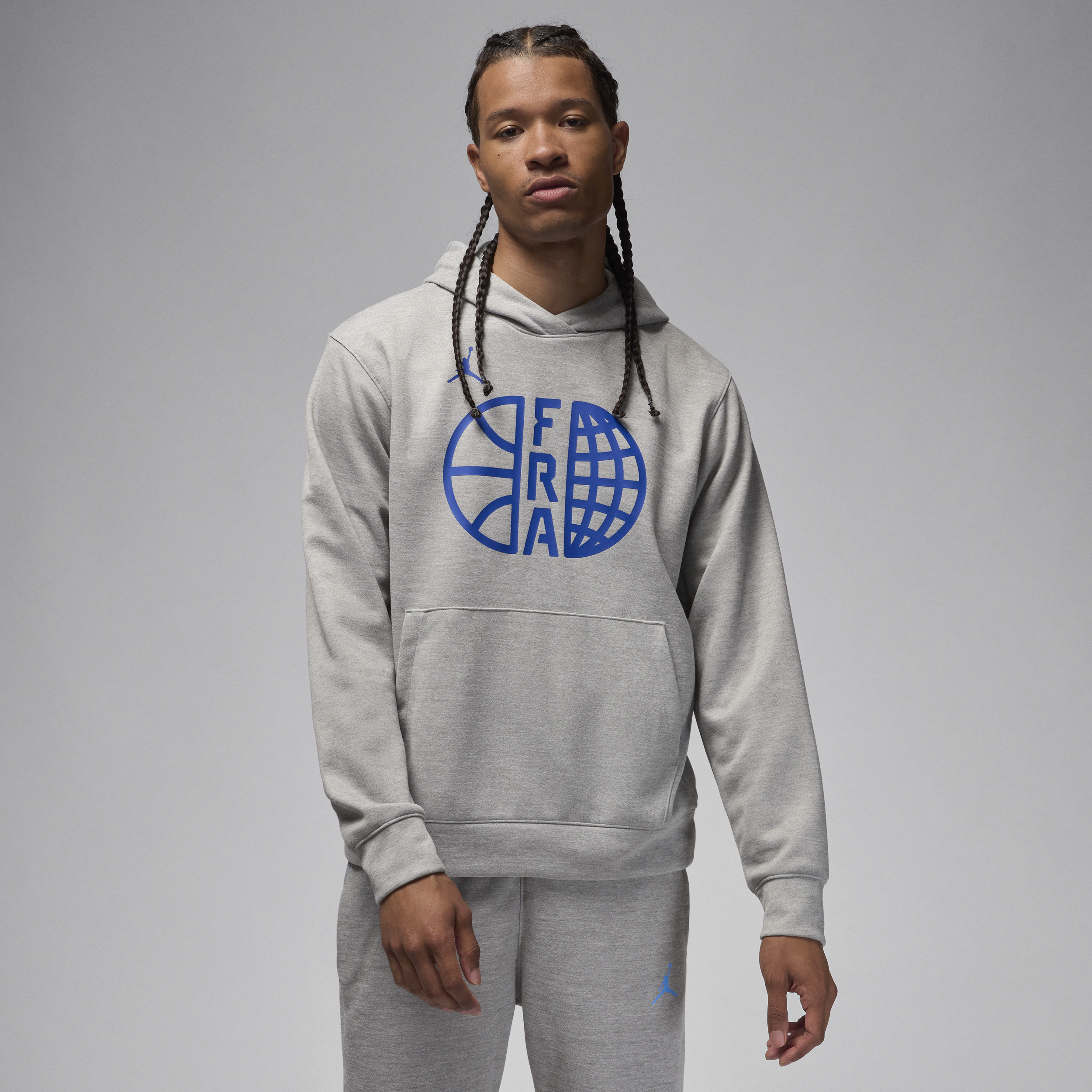 „Nike Frankreich Basketball-Fleece-Hoodie für Herren – Grau | Perfekt