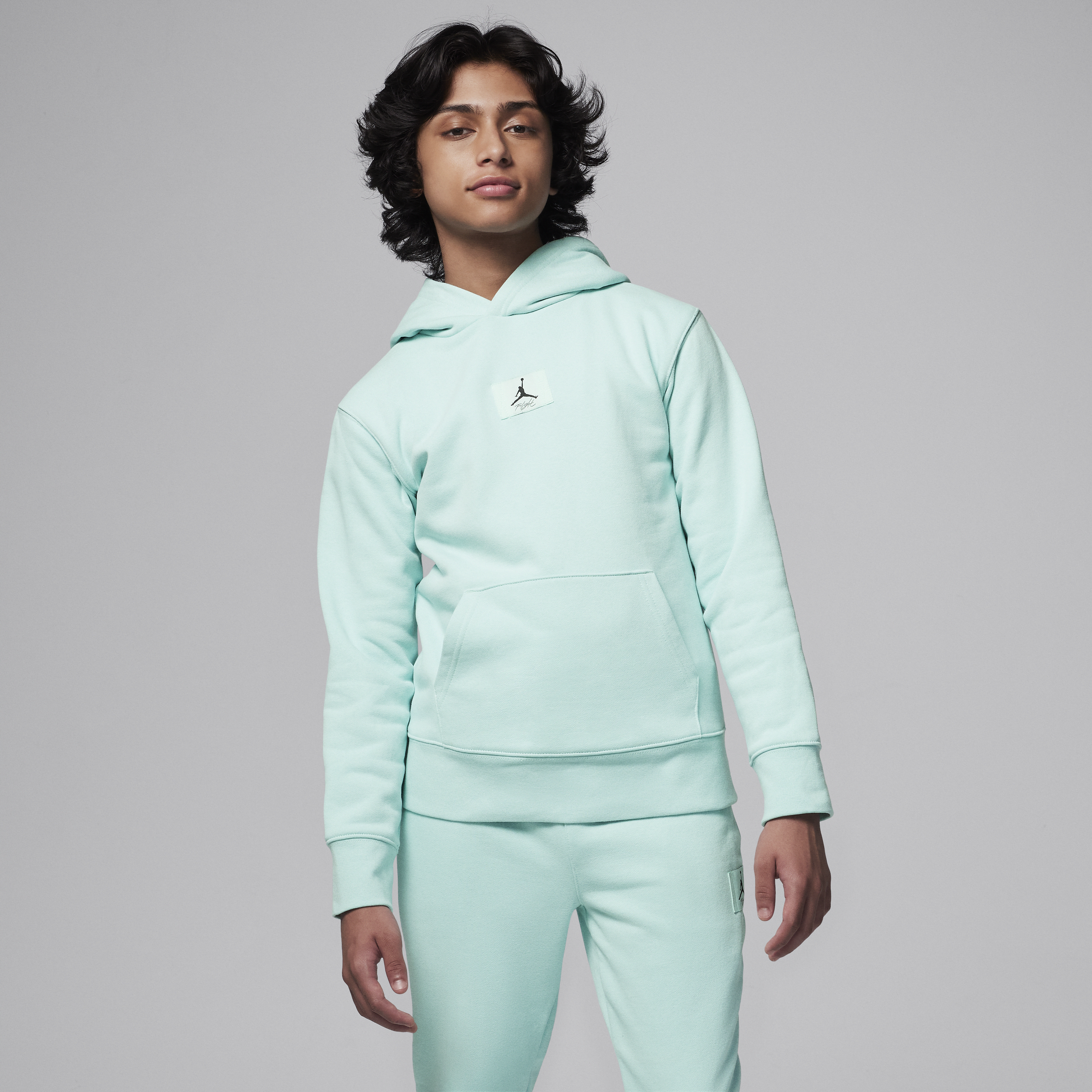 Sweat à capuche en tissu Fleece Jordan MJ Flight pour ado - Vert