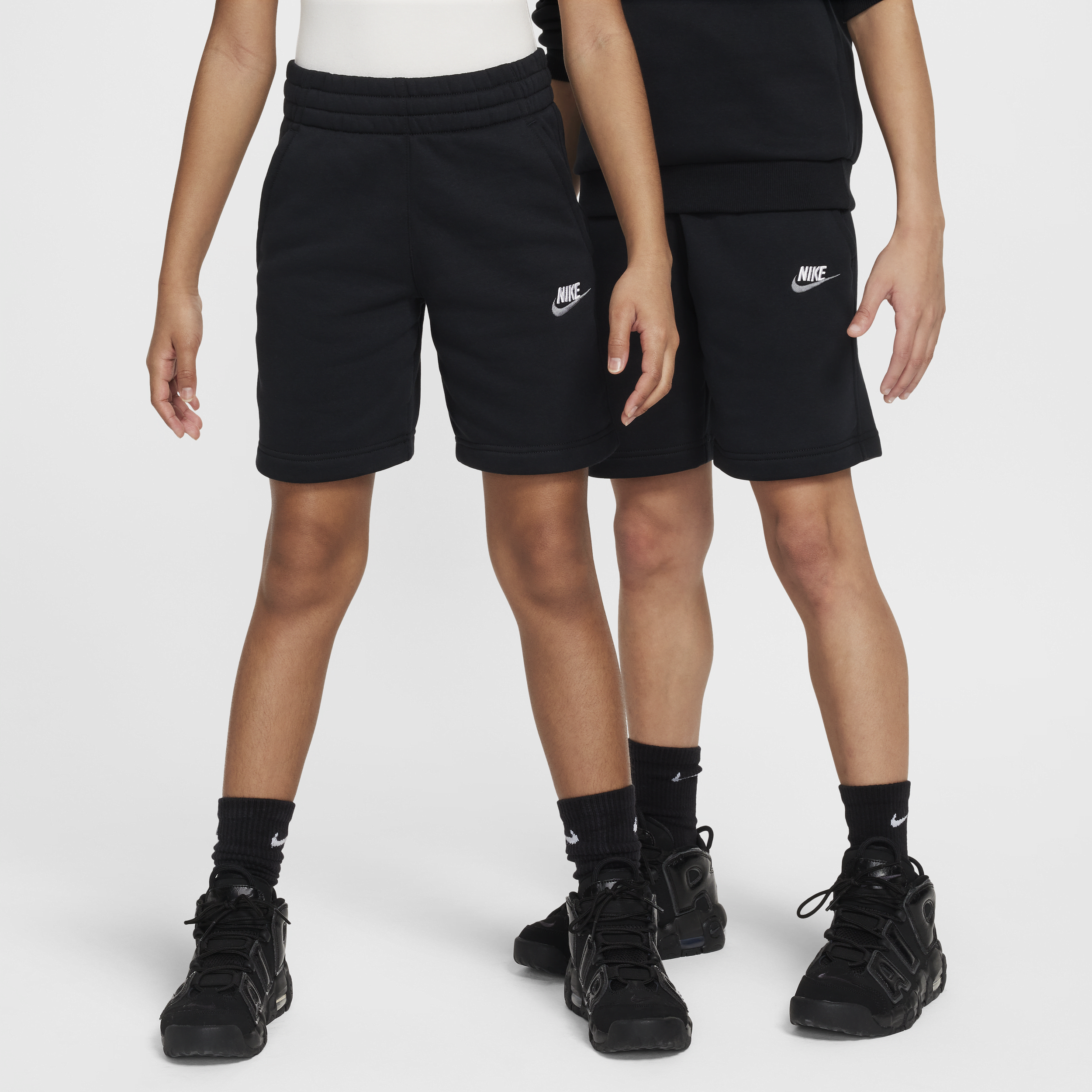 Nike Sportswear Club Fleece trainingspak met shorts voor kids Zwart