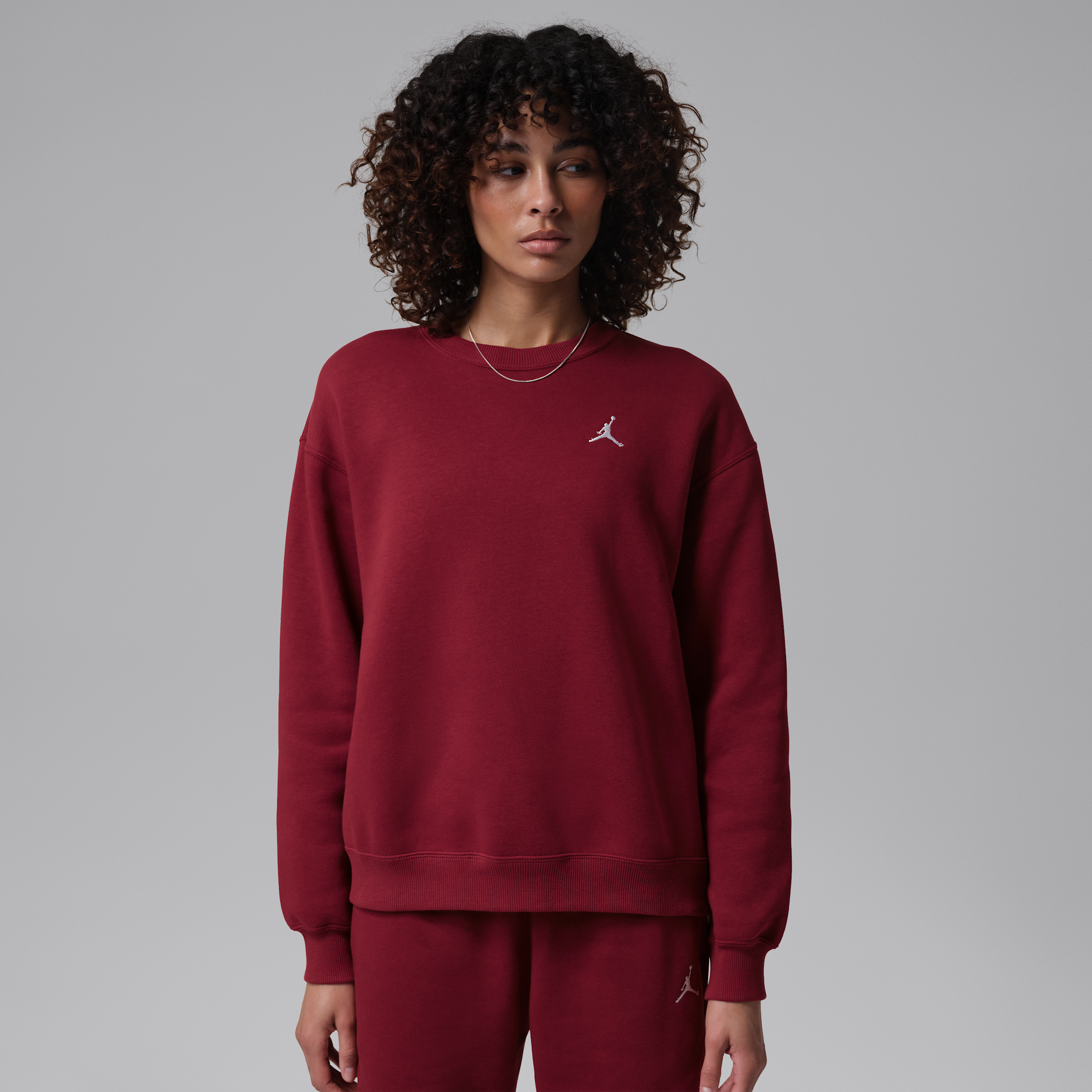 Felpa a girocollo Jordan Brooklyn Fleece – Donna - Rosso