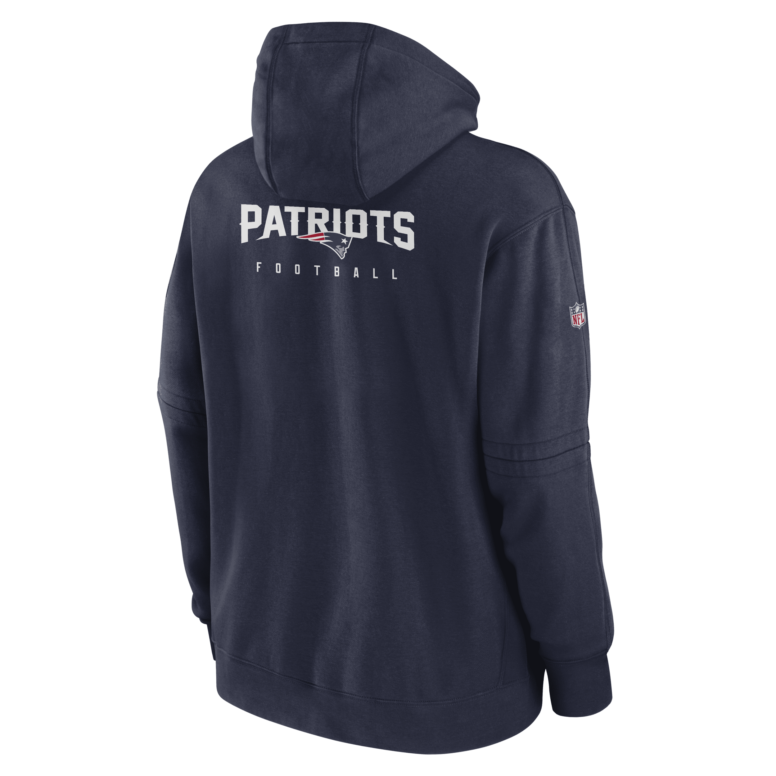 Nike New England Patriots Sideline Club NFL-hoodie voor heren Blauw