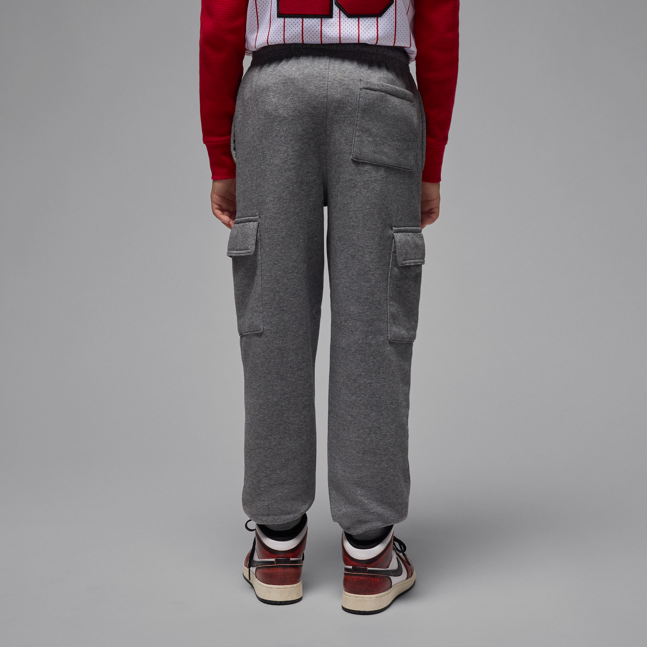 Thumbnail - Jordan My Brooklyn Essentials Fleece-Cargohose (ältere Kinder) - Grau