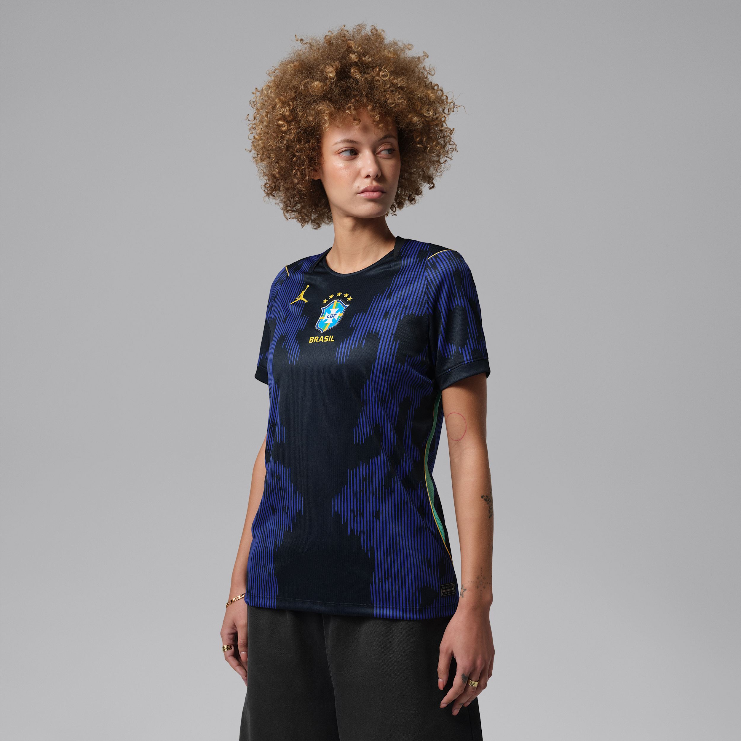 Brazil 2026 Stadium Away Jordan Dri-FIT Replica-fodboldtrøje til kvinder - blå