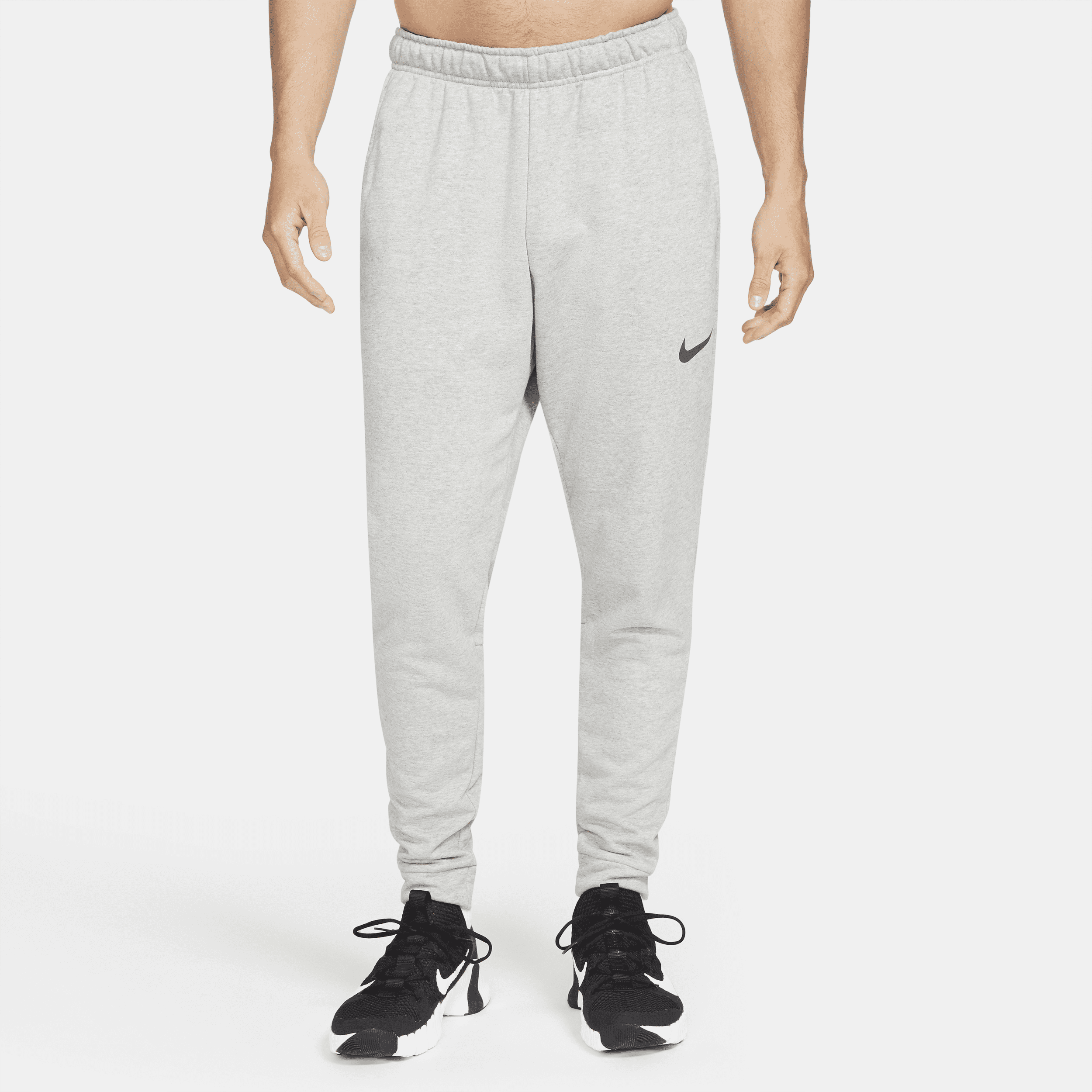 Thumbnail - Nike Dry Dri-FIT schmal zulaufende Fitness-Fleece-Hose für Herren - Grau