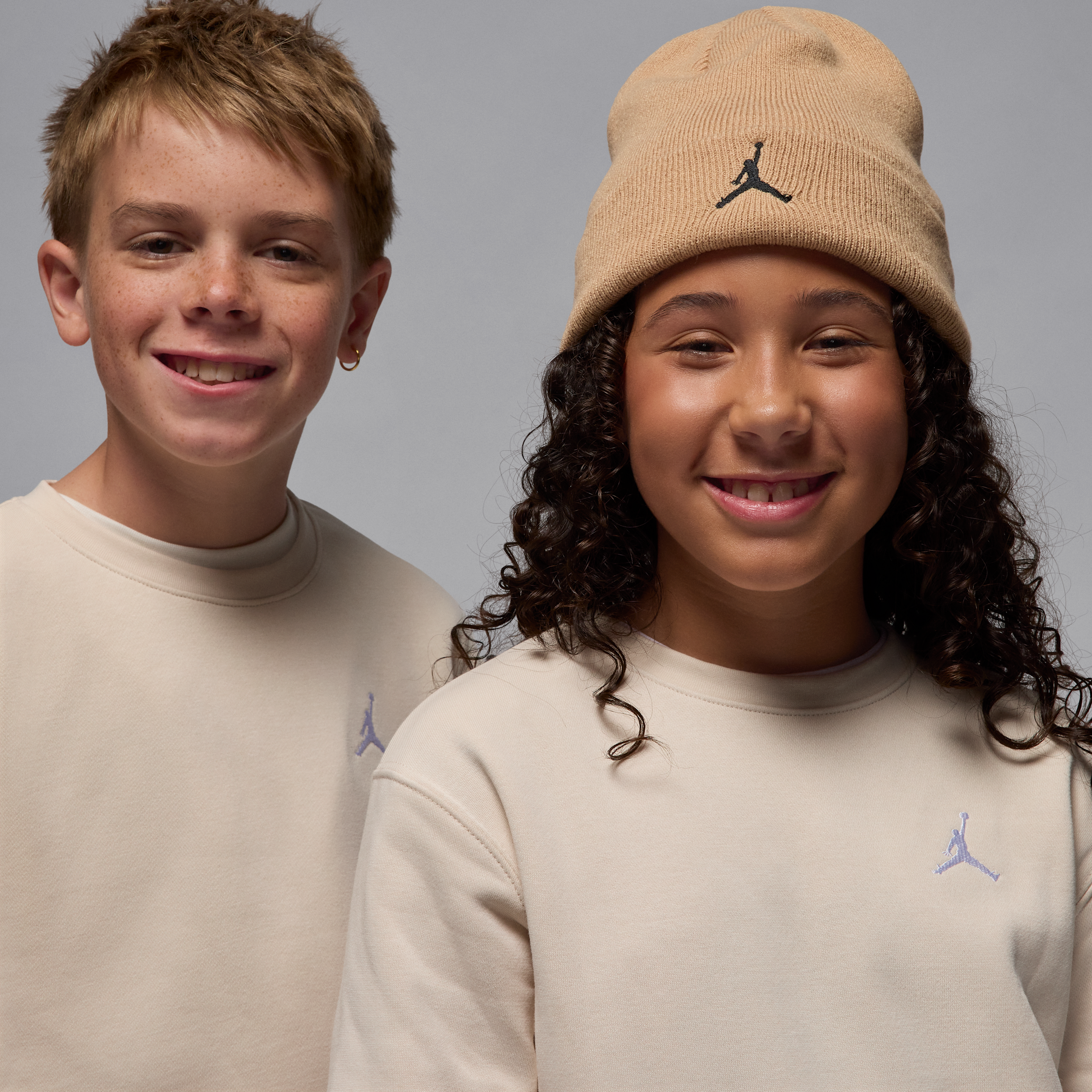 Thumbnail - Jordan Brooklyn Fleece Rundhalsshirt (ältere Kinder) - Braun