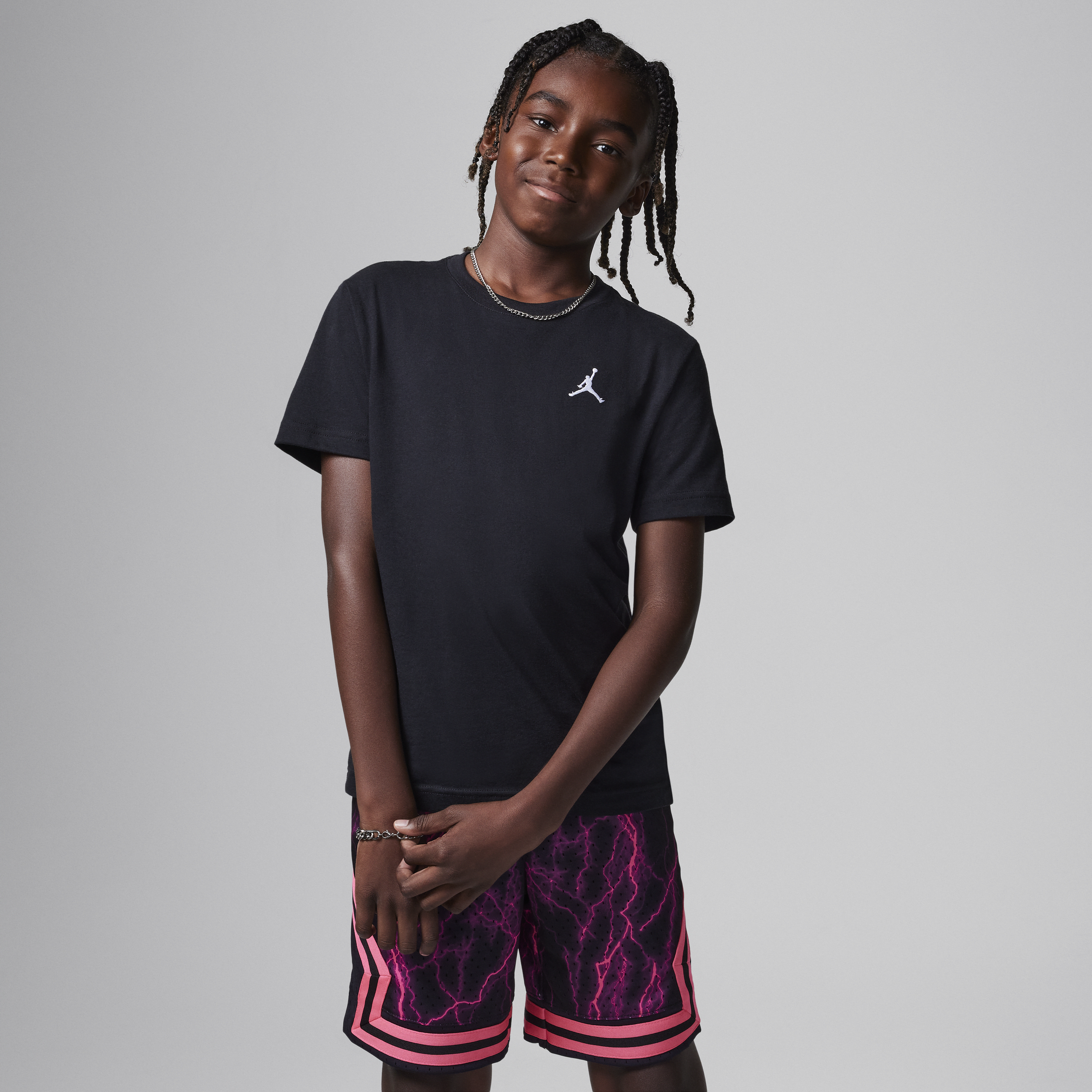 T-shirt ricamata Jumpman Air Jordan – Ragazzo/a - Nero