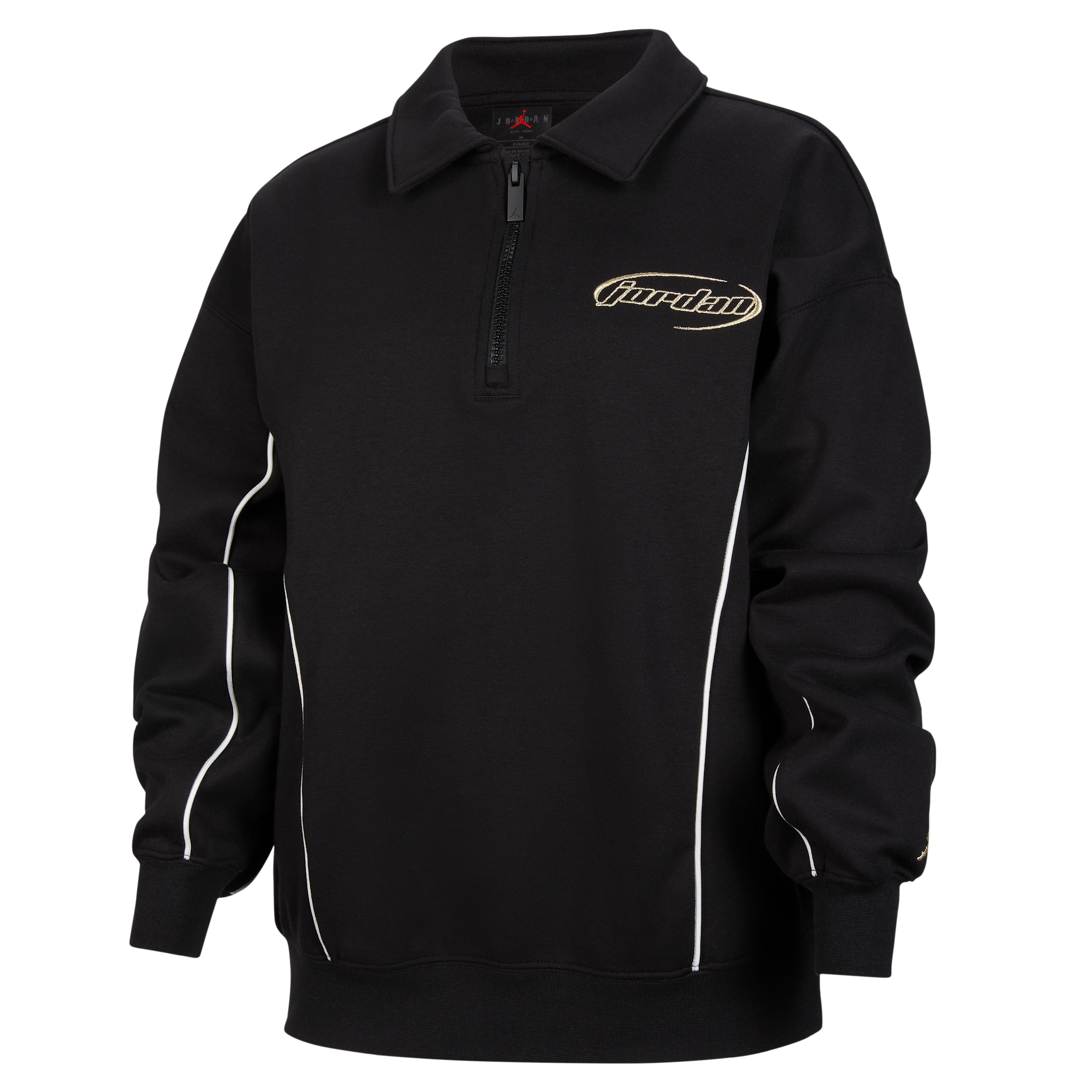 Jordan Mountainside fleecetop met halflange rits voor kids - Zwart