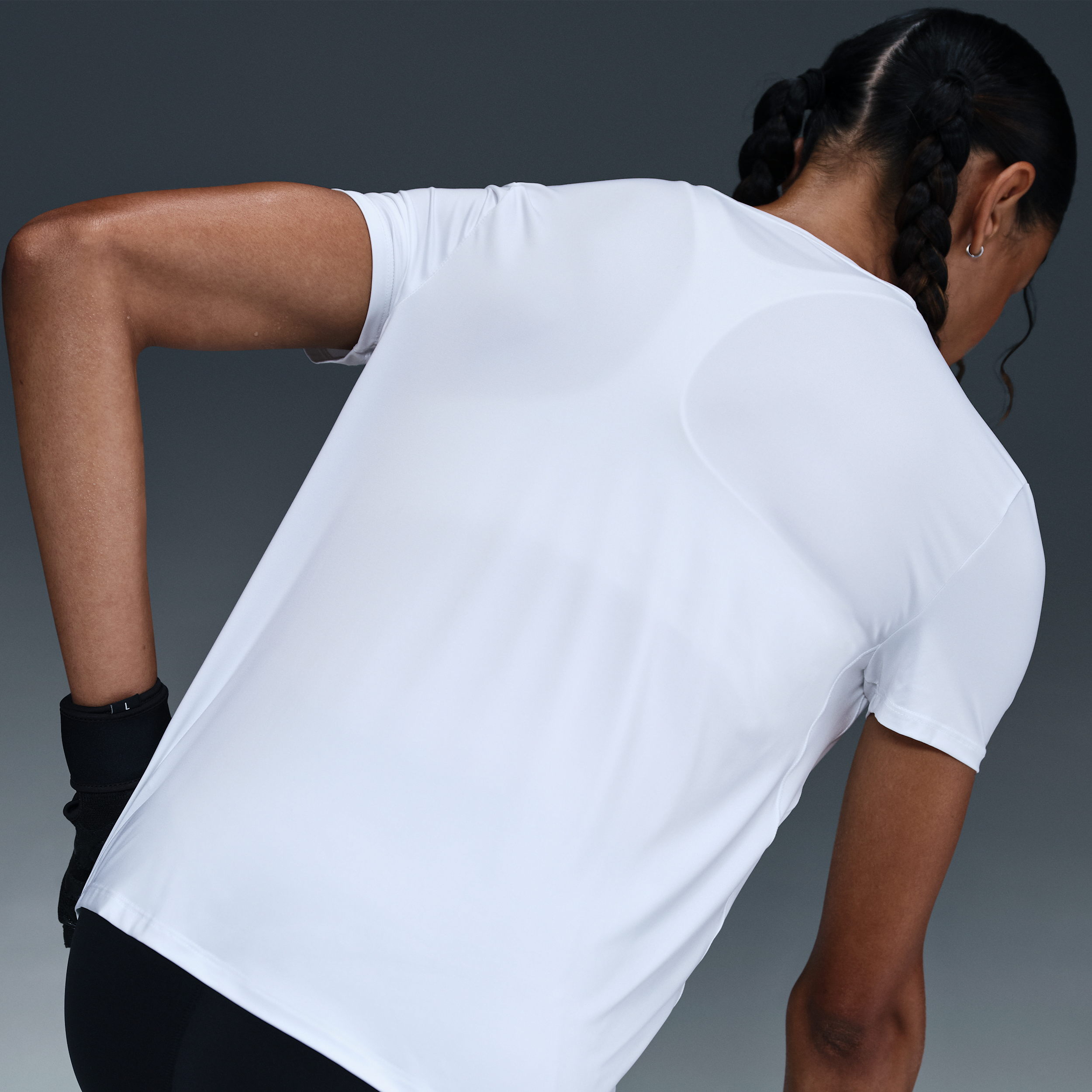 Haut à manches courtes Dri-FIT Nike One Classic pour femme - Blanc