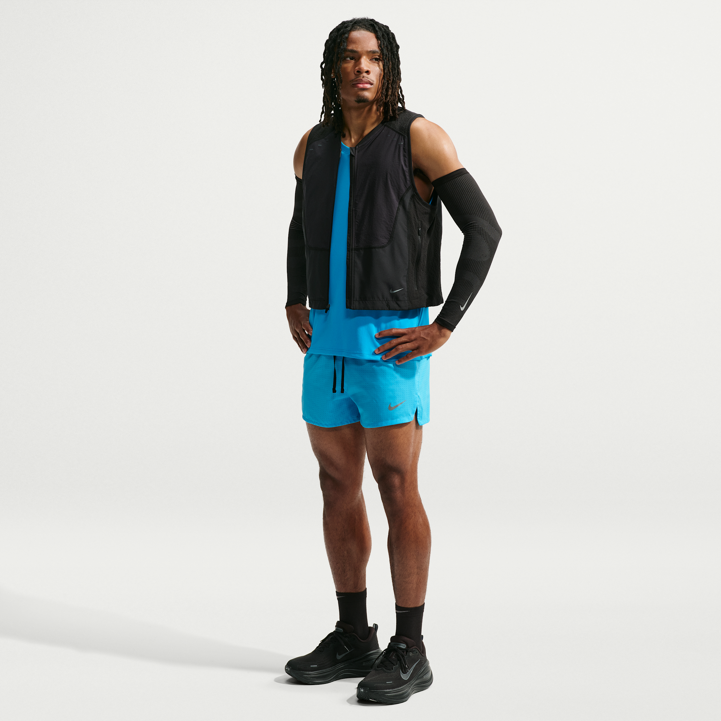 Nike Short De Running Avec Sous Short Integre 8 Cm Dri Fit Nike Fast Pour