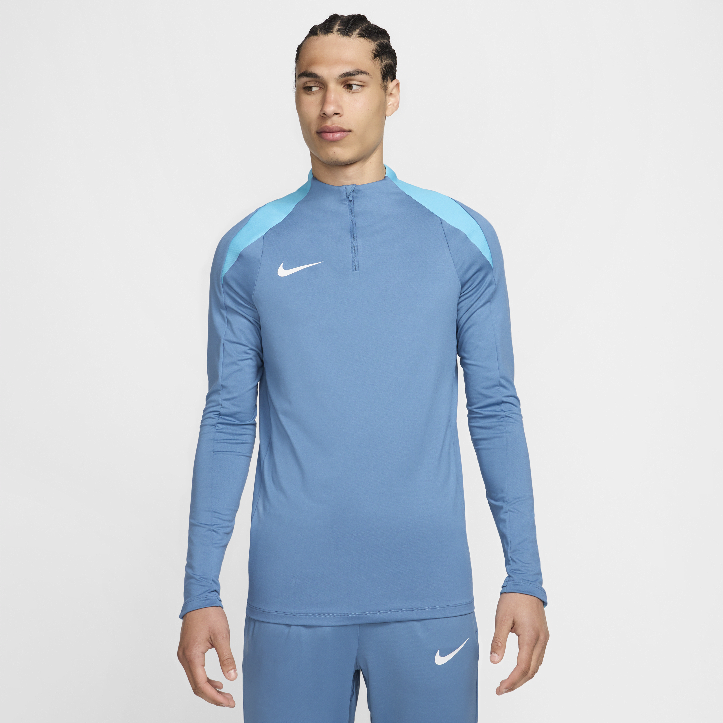 Haut d'entraînement de foot à demi zip Nike Strike Dri-FIT pour homme - Bleu