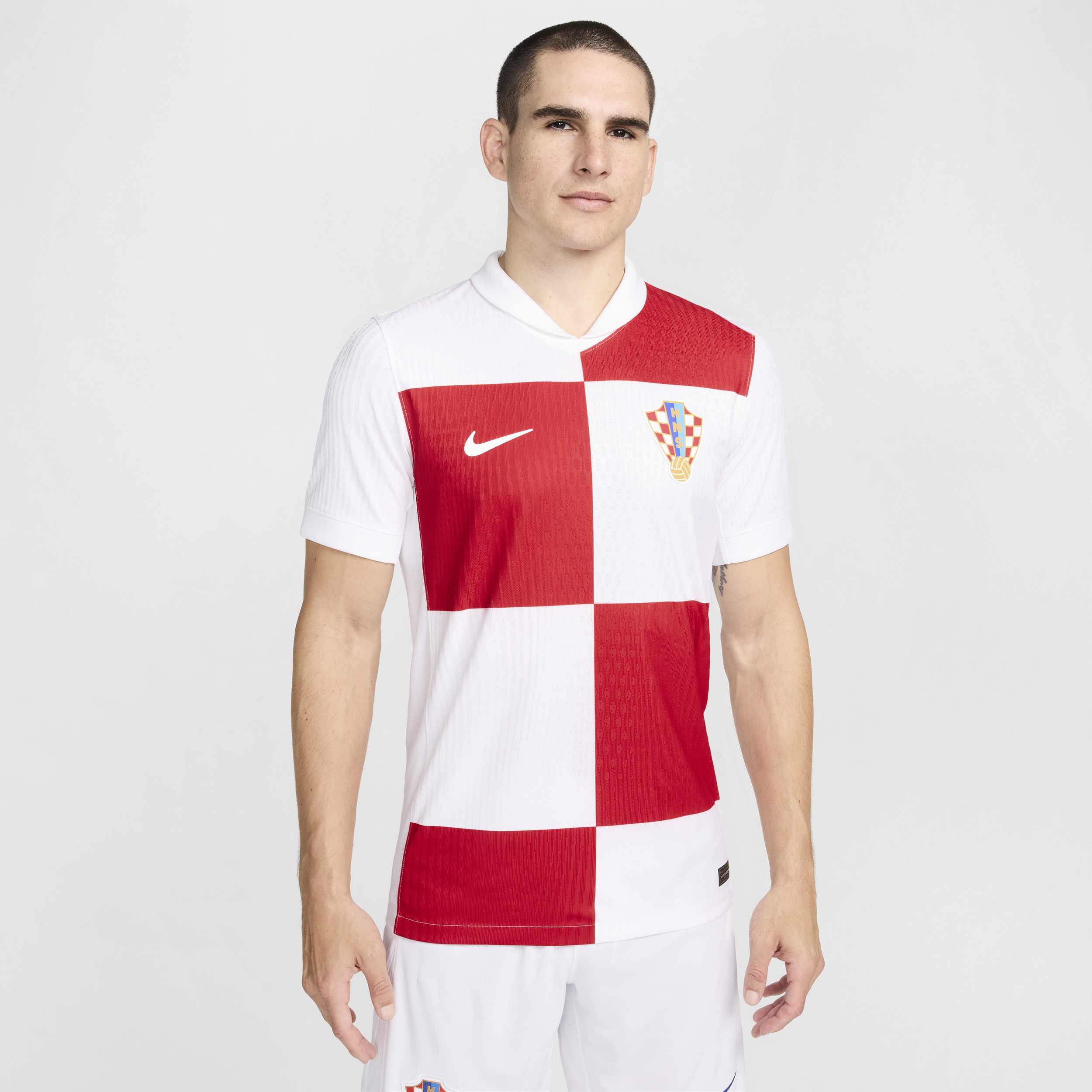 Nike Kroatië 2024 25 Match Thuis Dri-FIT ADV authentiek voetbalshirt met korte mouwen voor heren Wit