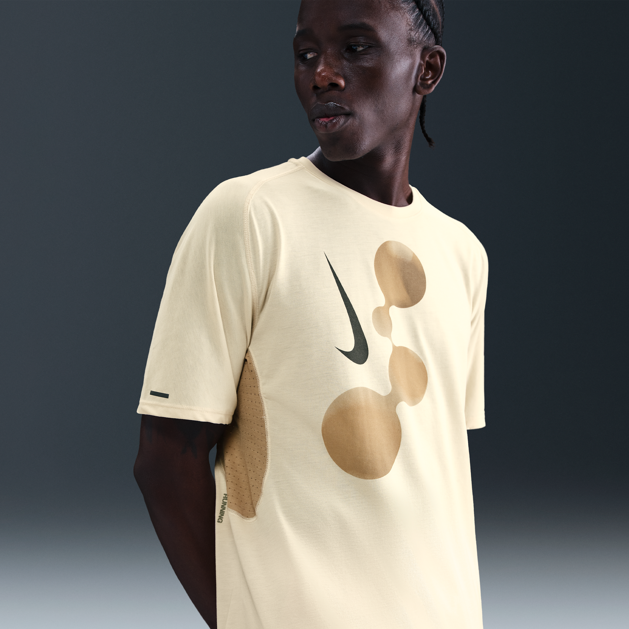 Thumbnail - Nike Solar Chase Dri-FIT ADV Kurzarm-Laufoberteil (Herren) - Braun